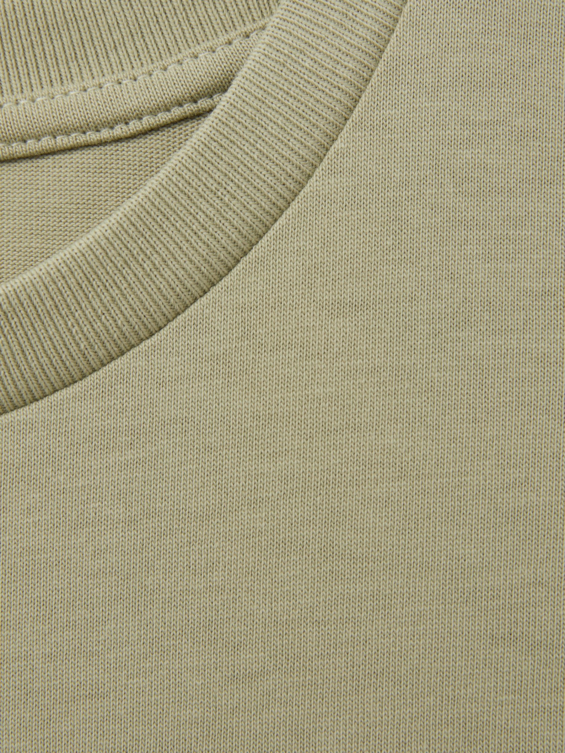 13-14 yrs Oversized Cotton Crew-Neck T-Shirt in Sage - Image 4 of 4