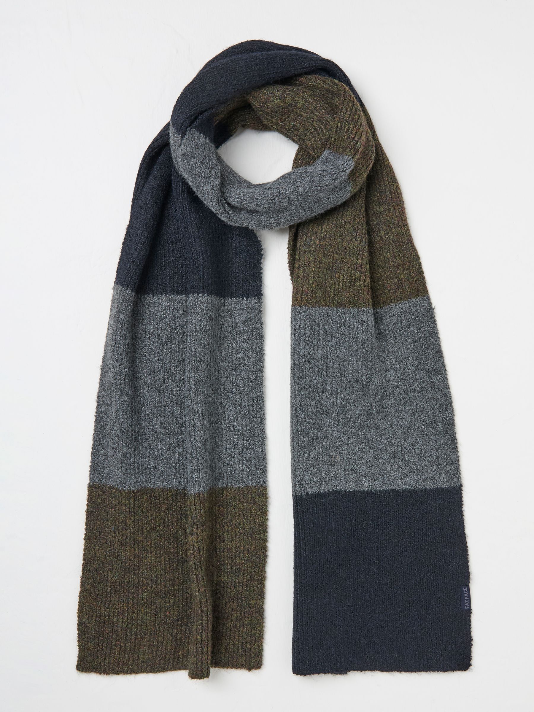 Navy Leo Colourblock Scarf - Image 1 of 4