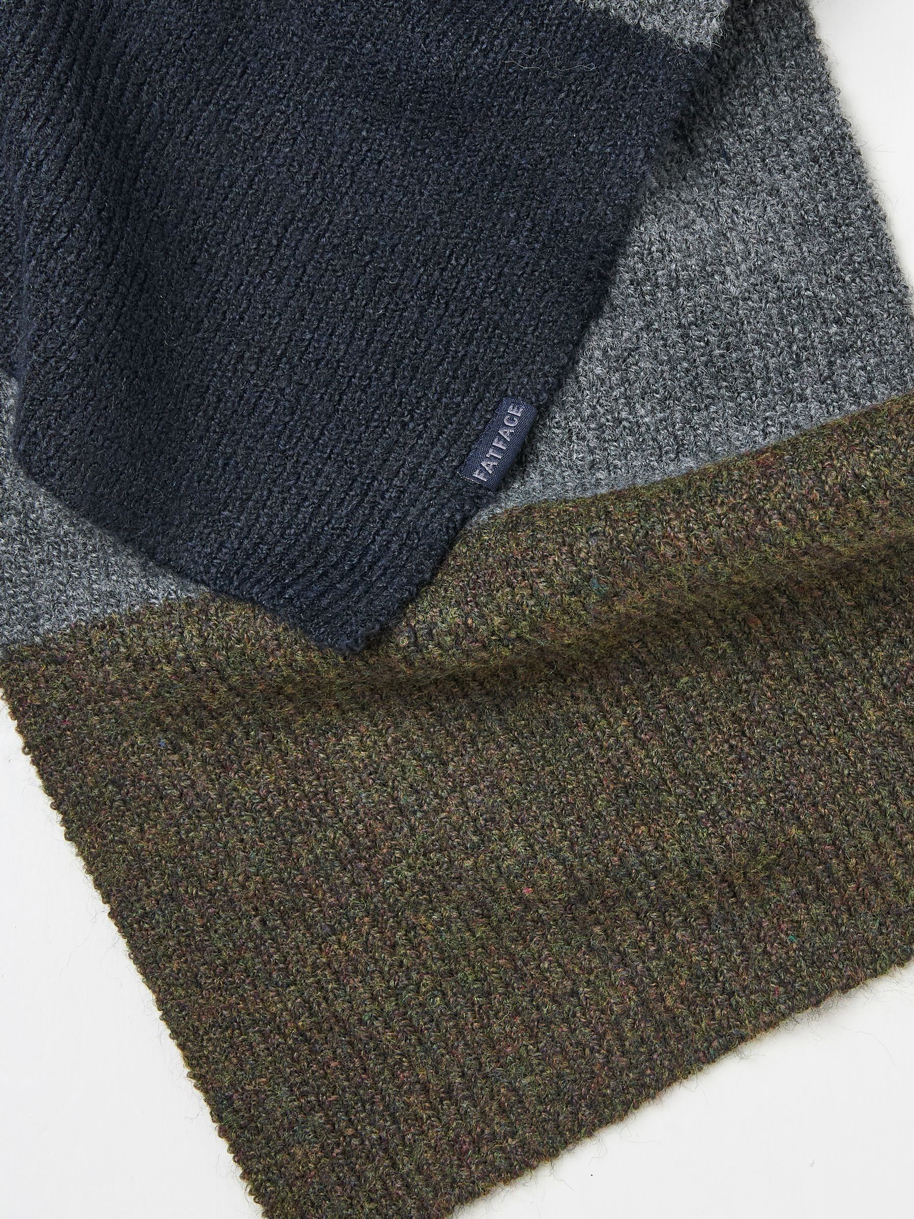 Navy Leo Colourblock Scarf - Image 2 of 4