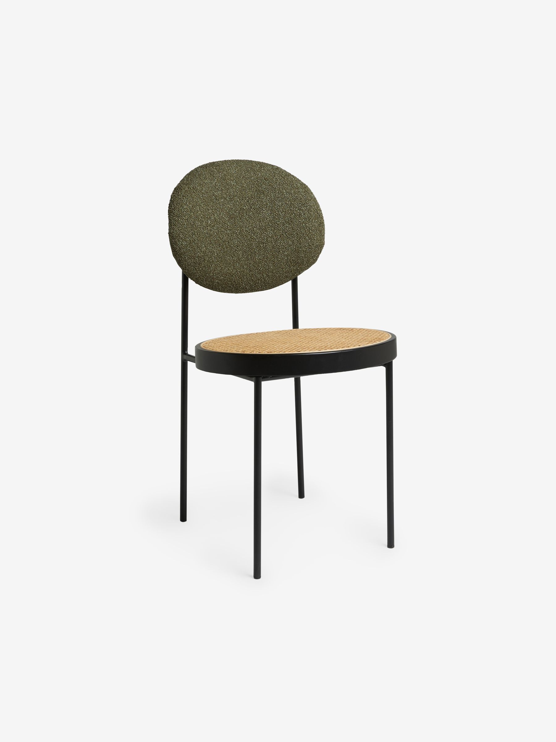 Set of 2 Rumana Dining Chairs in Dark Green Boucle - Image 5 of 6