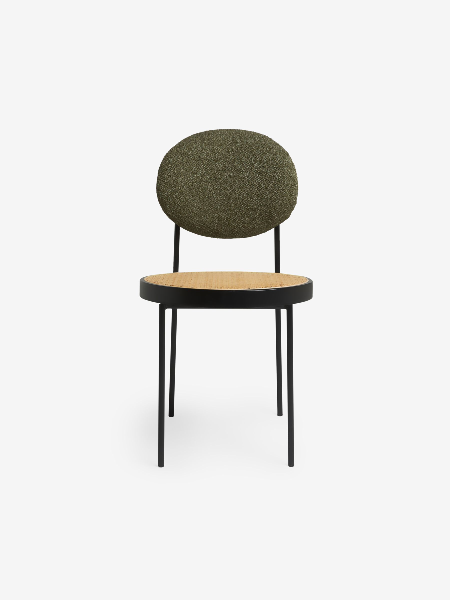Set of 2 Rumana Dining Chairs in Dark Green Boucle - Image 6 of 6