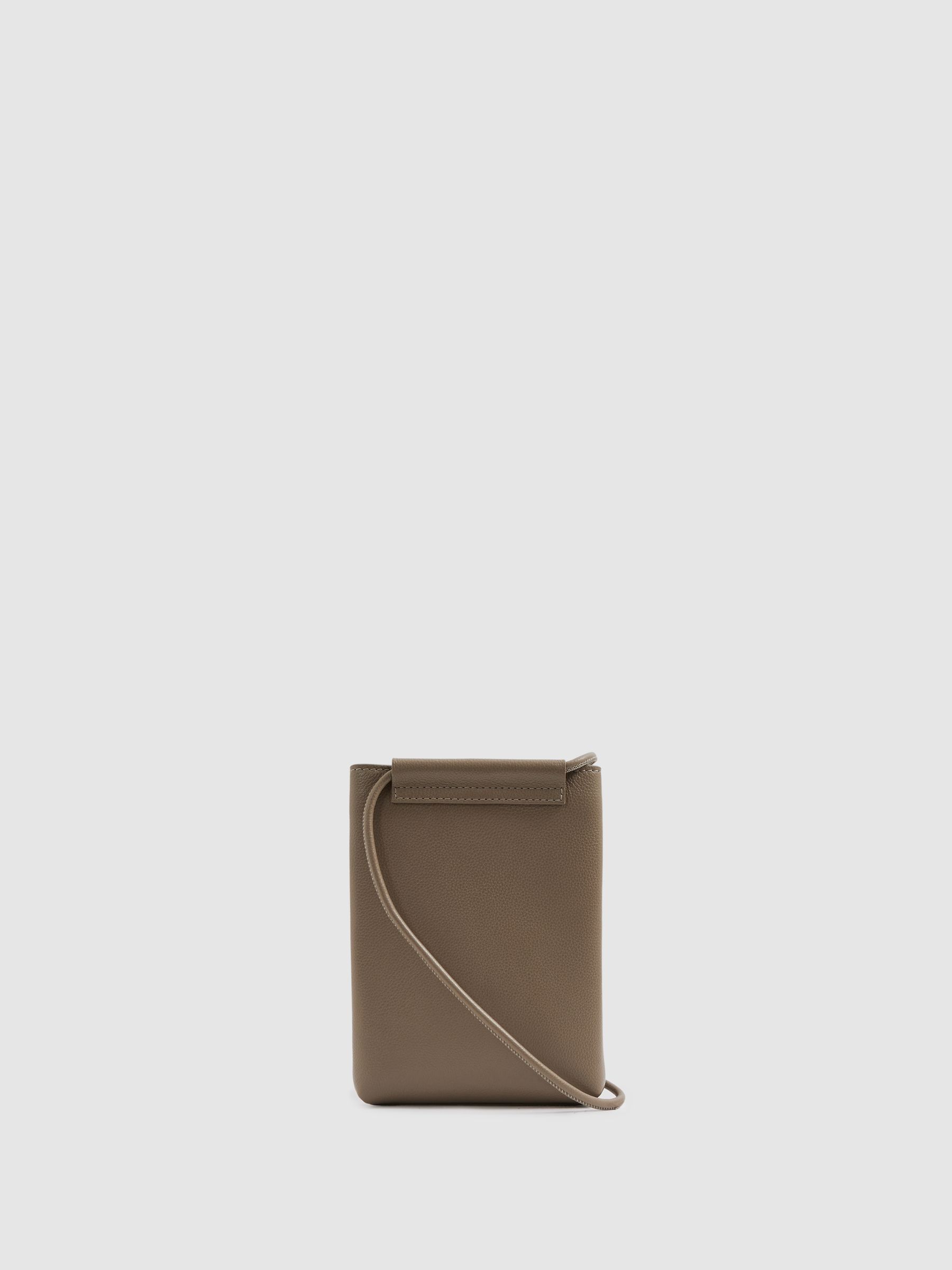 Leather Phone Holder in Taupe - Image 2 of 4