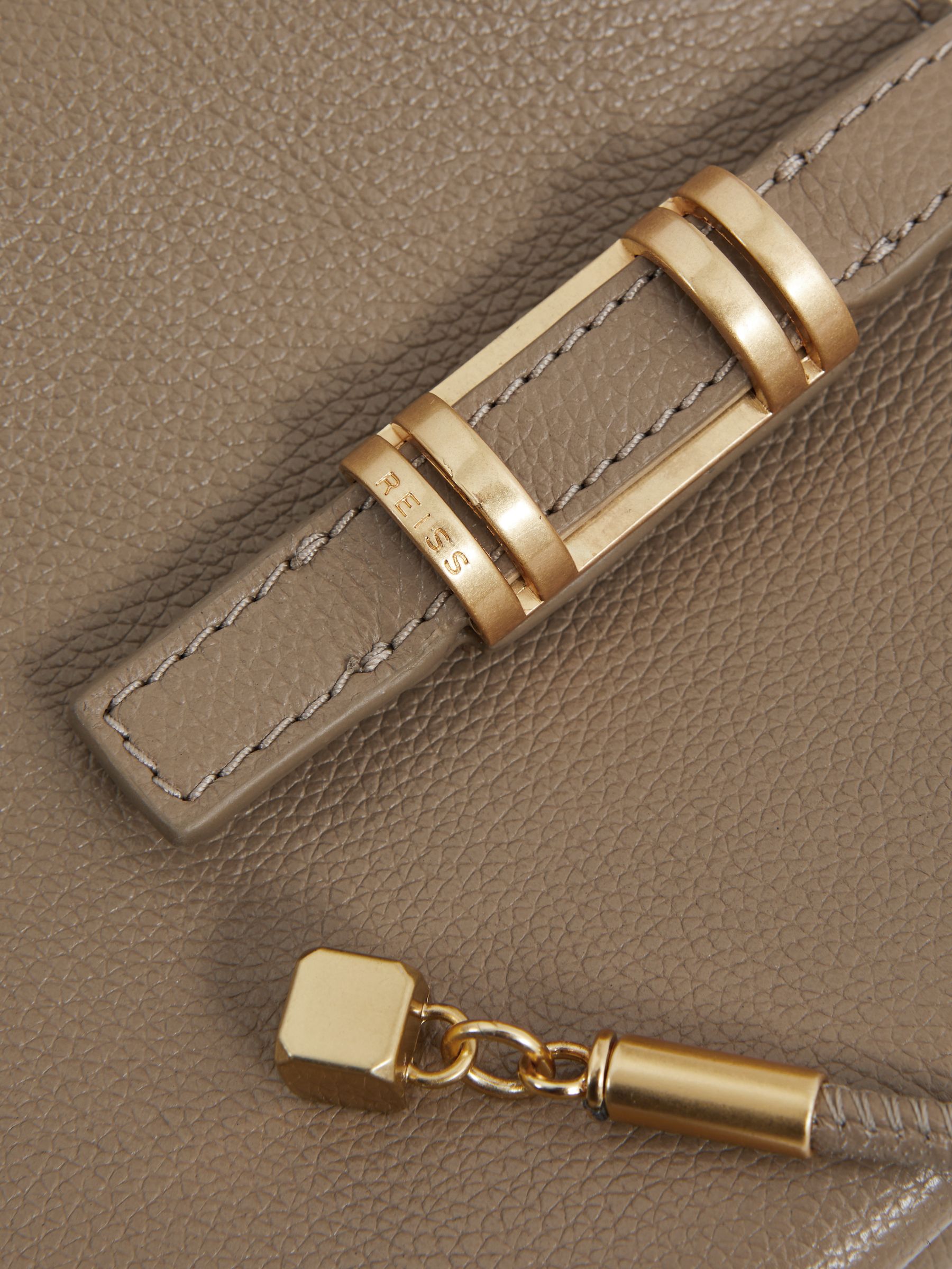 Leather Phone Holder in Taupe - Image 3 of 4