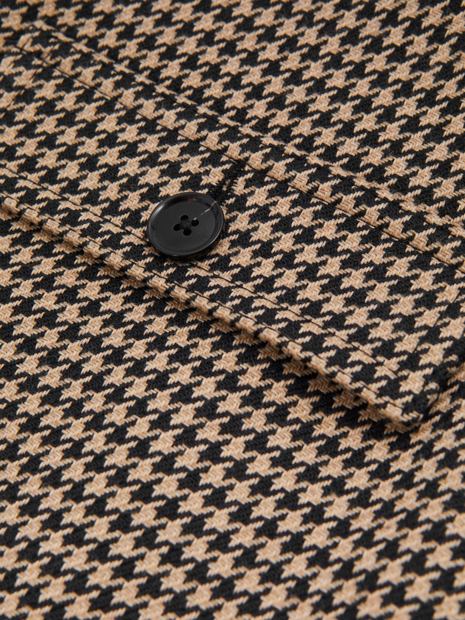 Lena Black/Camel Dogtooth Check Mini Skirt with Wool - Image 5 of 5