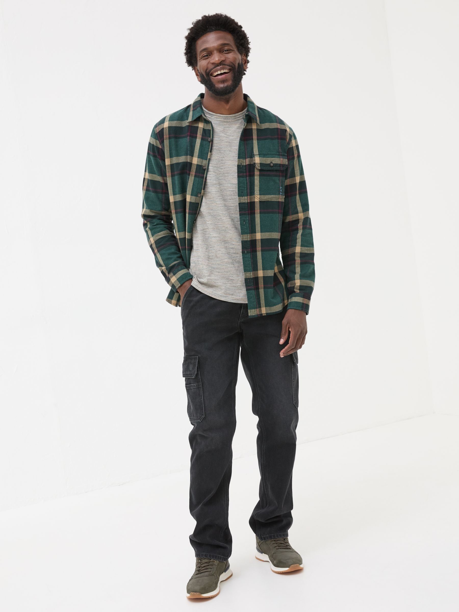 Green Dark Skies Check 100% Cotton Shirt - Image 3 of 8