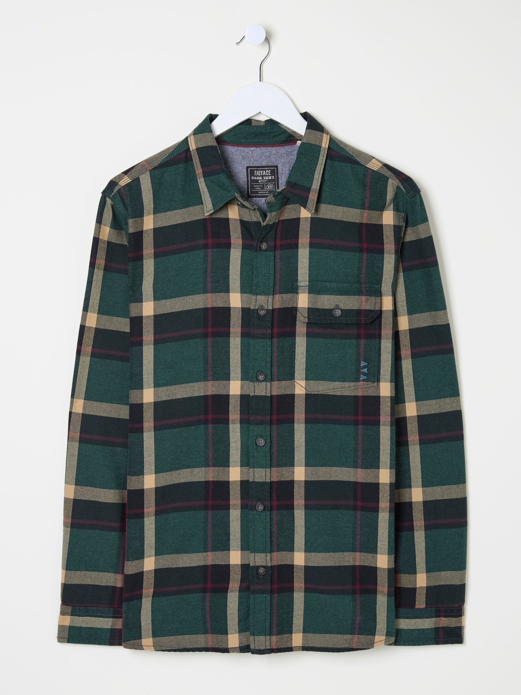Green Dark Skies Check 100% Cotton Shirt - Image 7 of 8