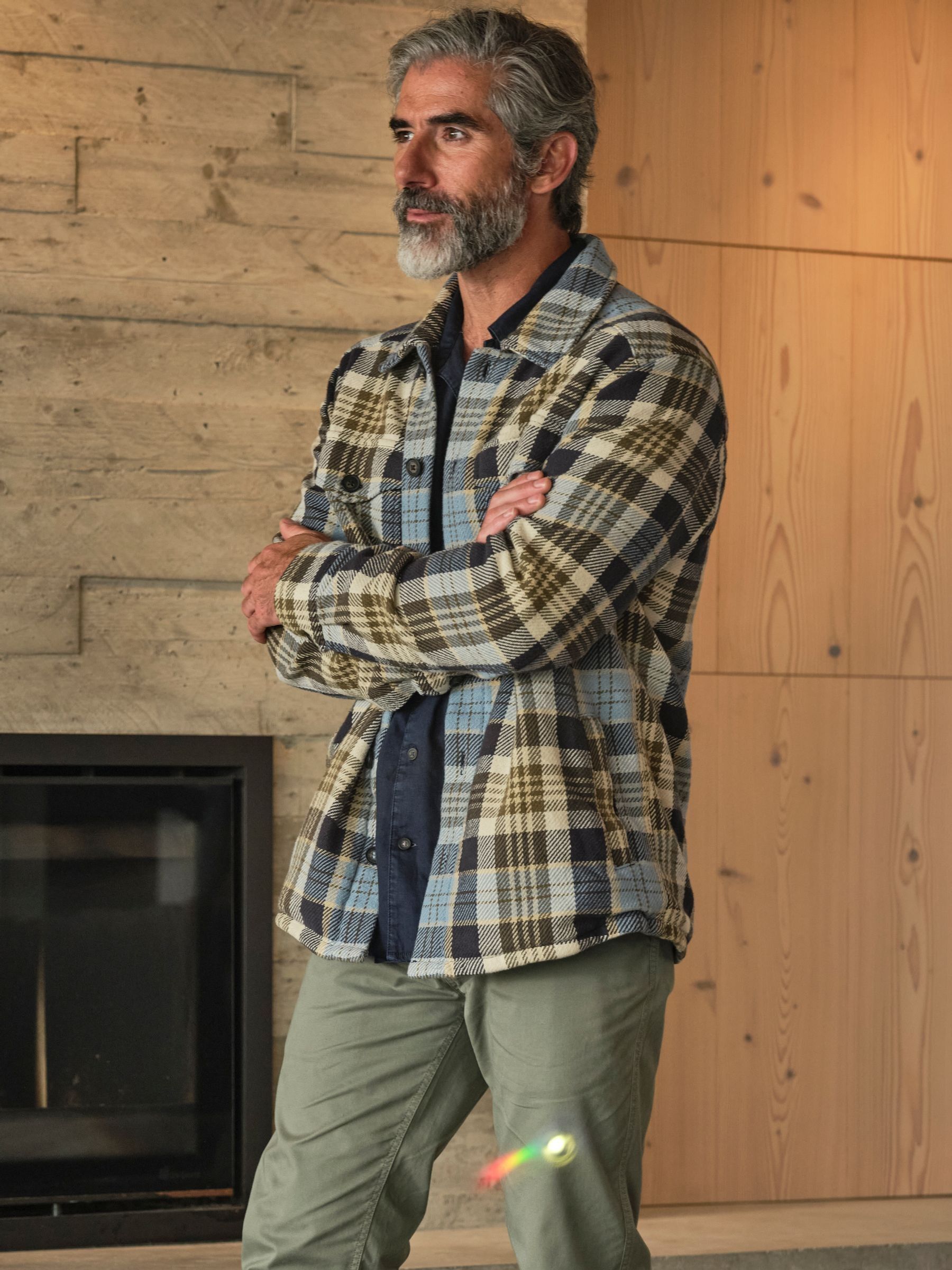 Light Blue Ryton Check Overshirt - Image 6 of 8