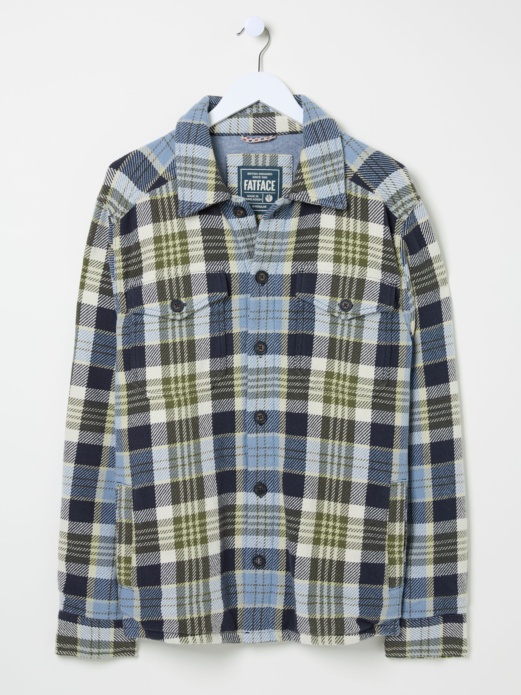 Light Blue Ryton Check Overshirt - Image 7 of 8