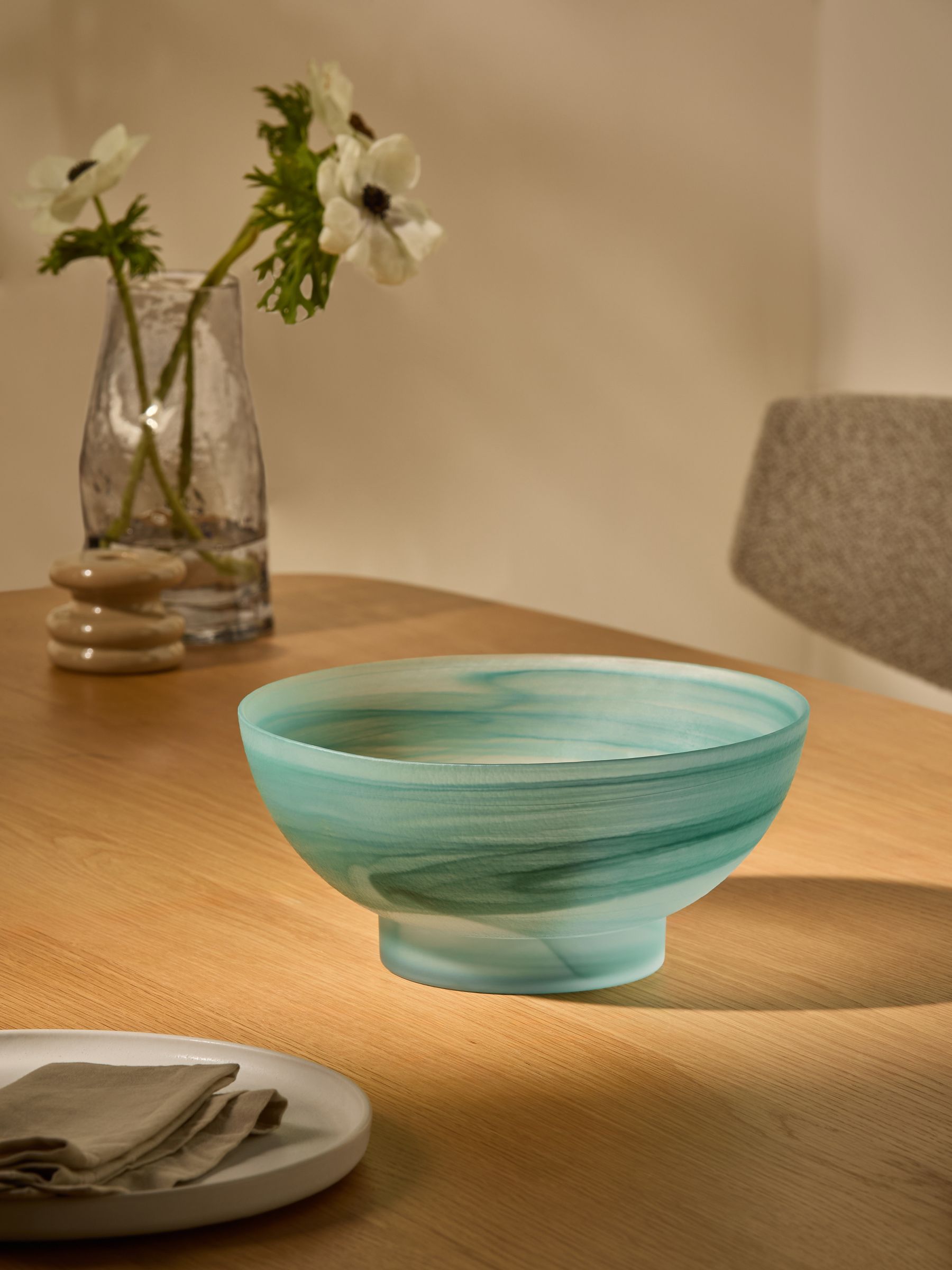 Alysa Swirl Fruit Bowl in Blue - Image 1 of 5