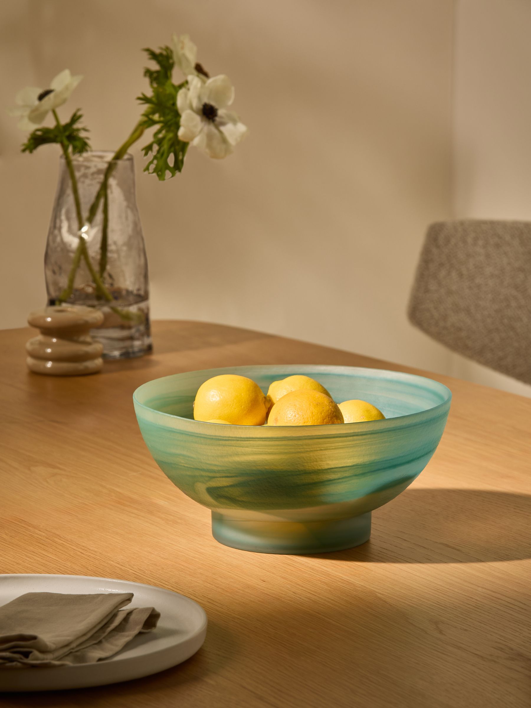 Alysa Swirl Fruit Bowl in Blue - Image 2 of 5