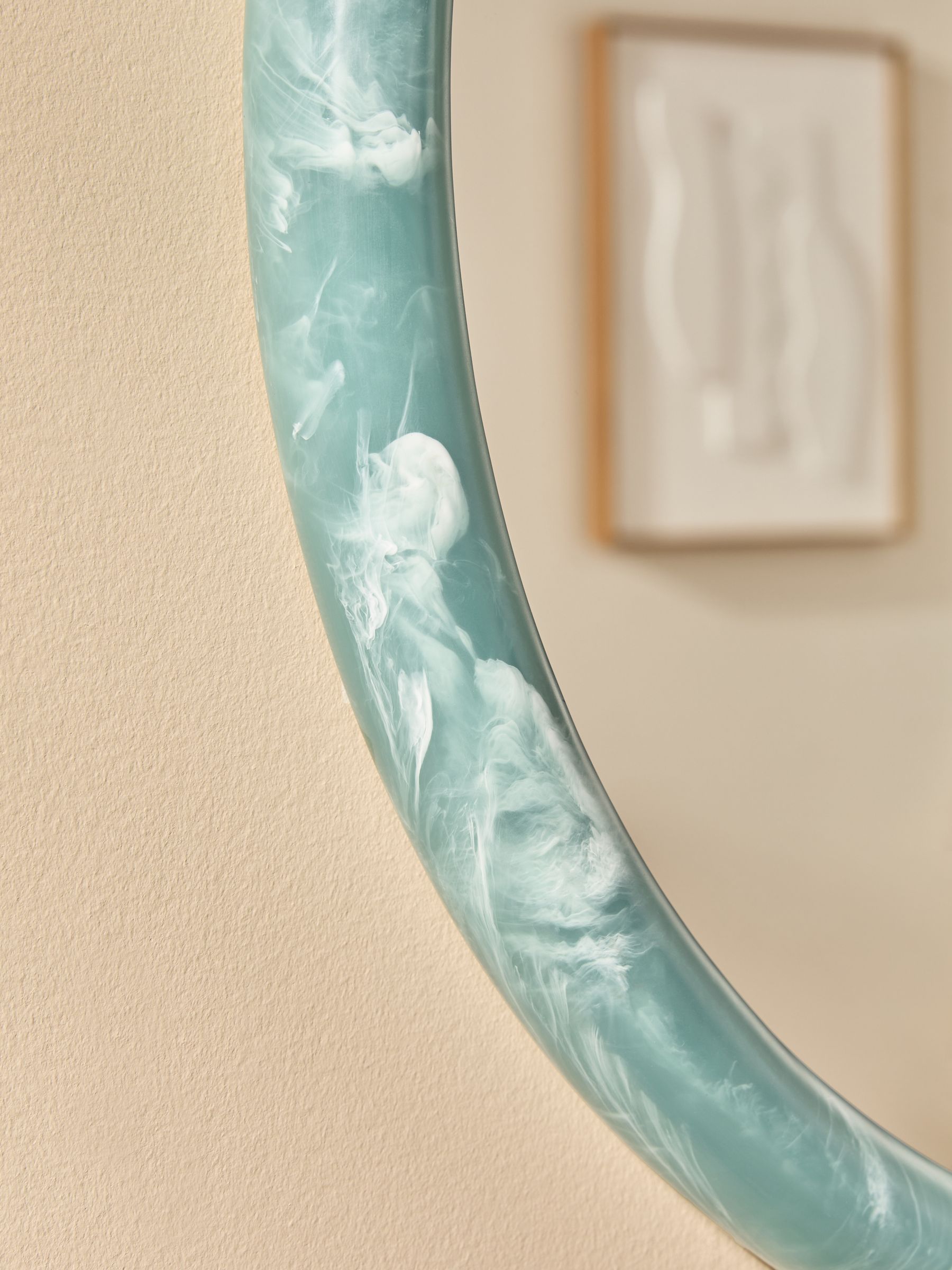 Nina Resin Mirror in Blue - Image 2 of 4