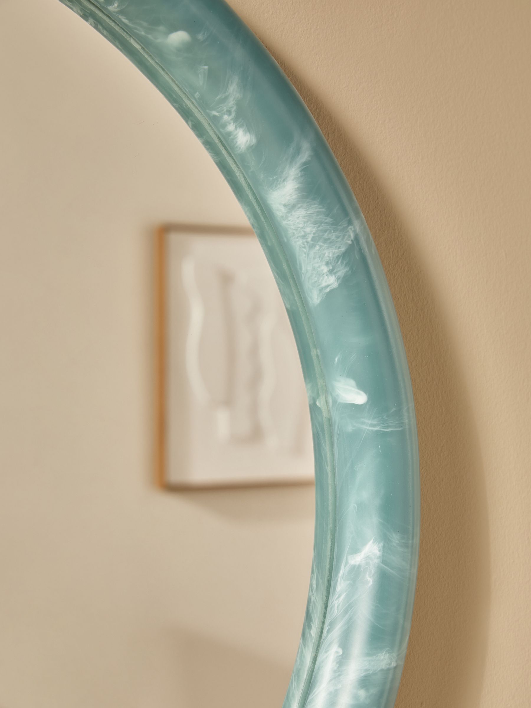 Nina Resin Mirror in Blue - Image 3 of 4