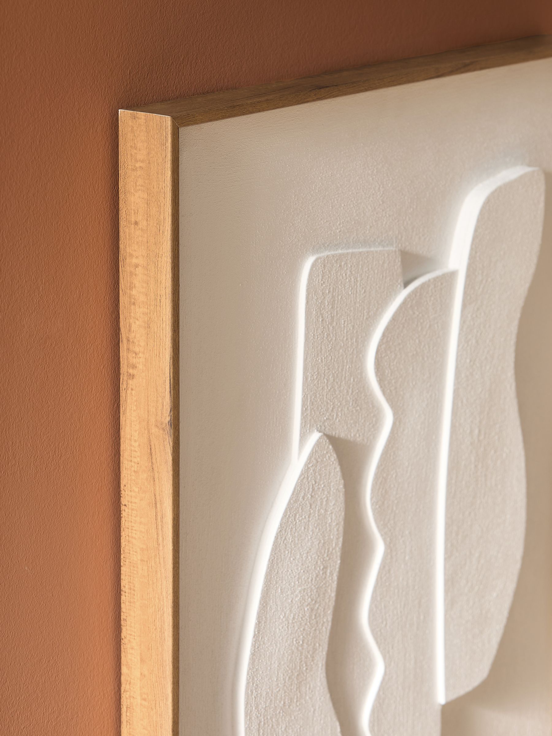 Dixie Sculptural Wall Art in White - Image 2 of 3