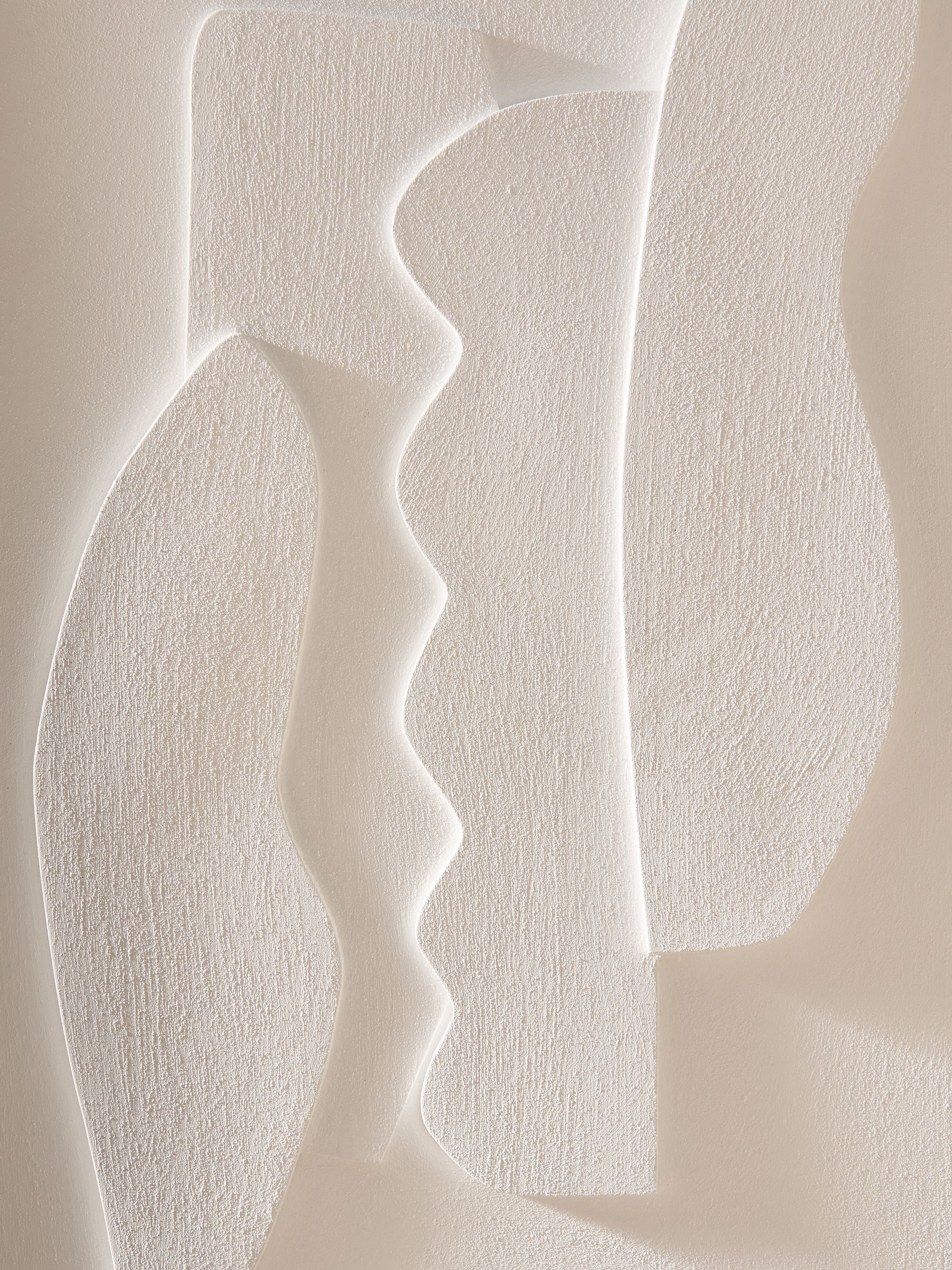 Dixie Sculptural Wall Art in White - Image 3 of 3