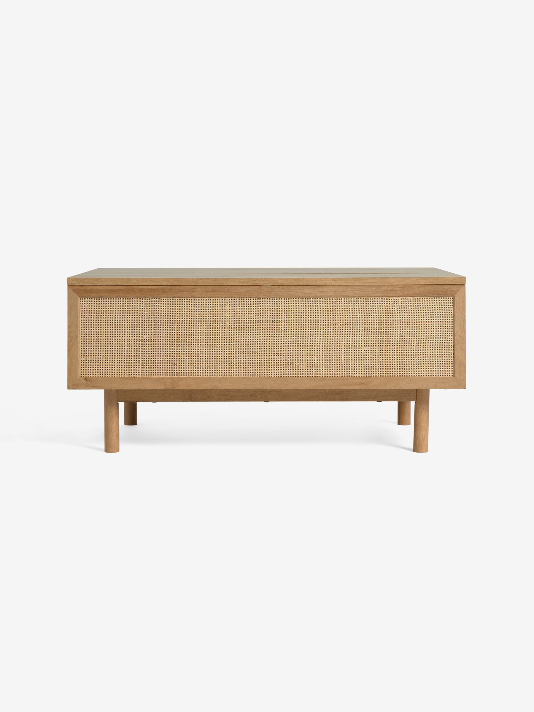 Pavia Rattan Coffee Table to Desk in Oak Effect - Image 7 of 7