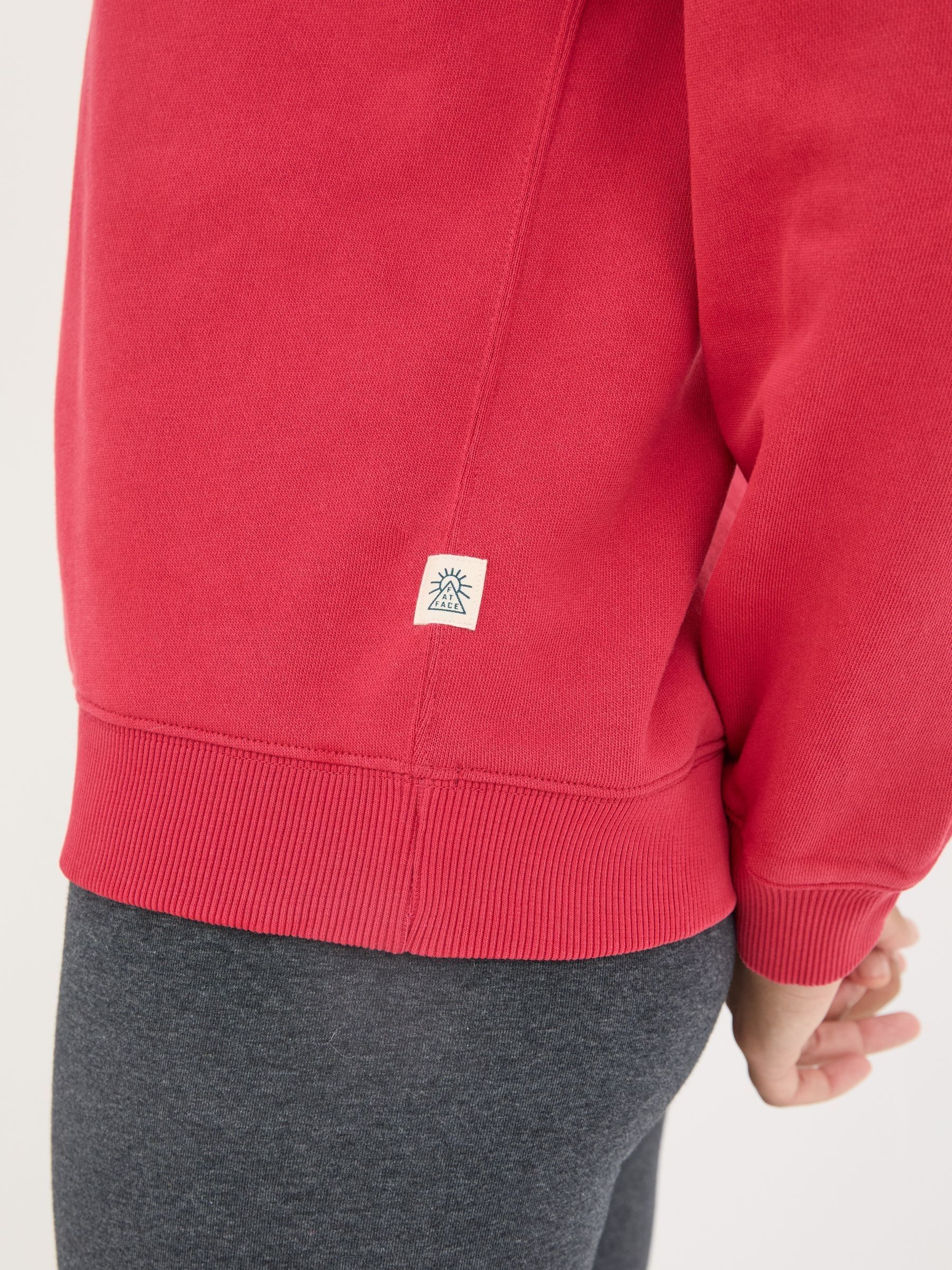 Georgia Red Crew Neck Sweatshirt | FatFace
