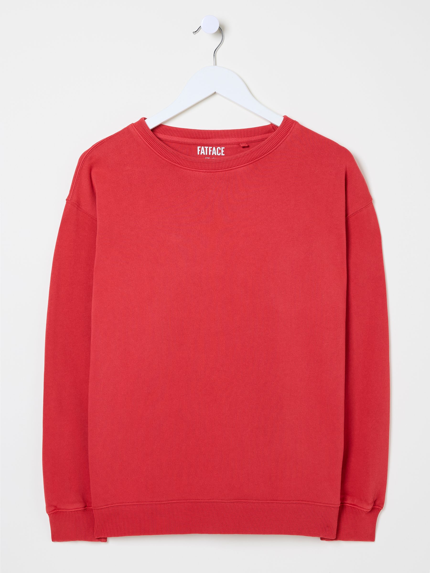Georgia Red Crew Neck Sweatshirt | FatFace