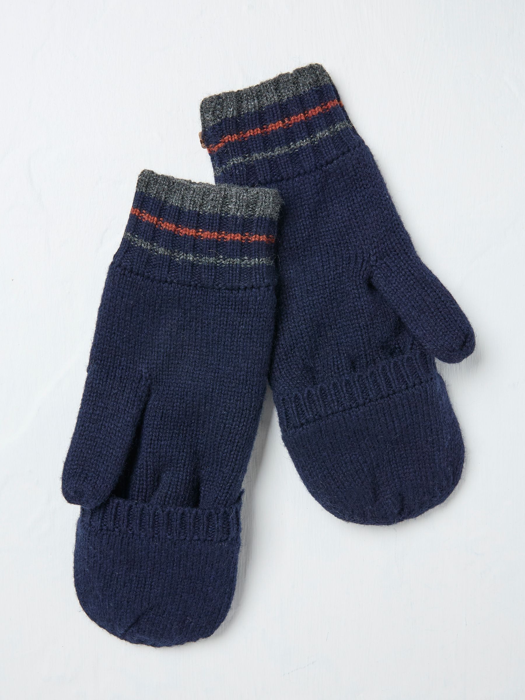 Navy Overflap Gloves - Image 1 of 2