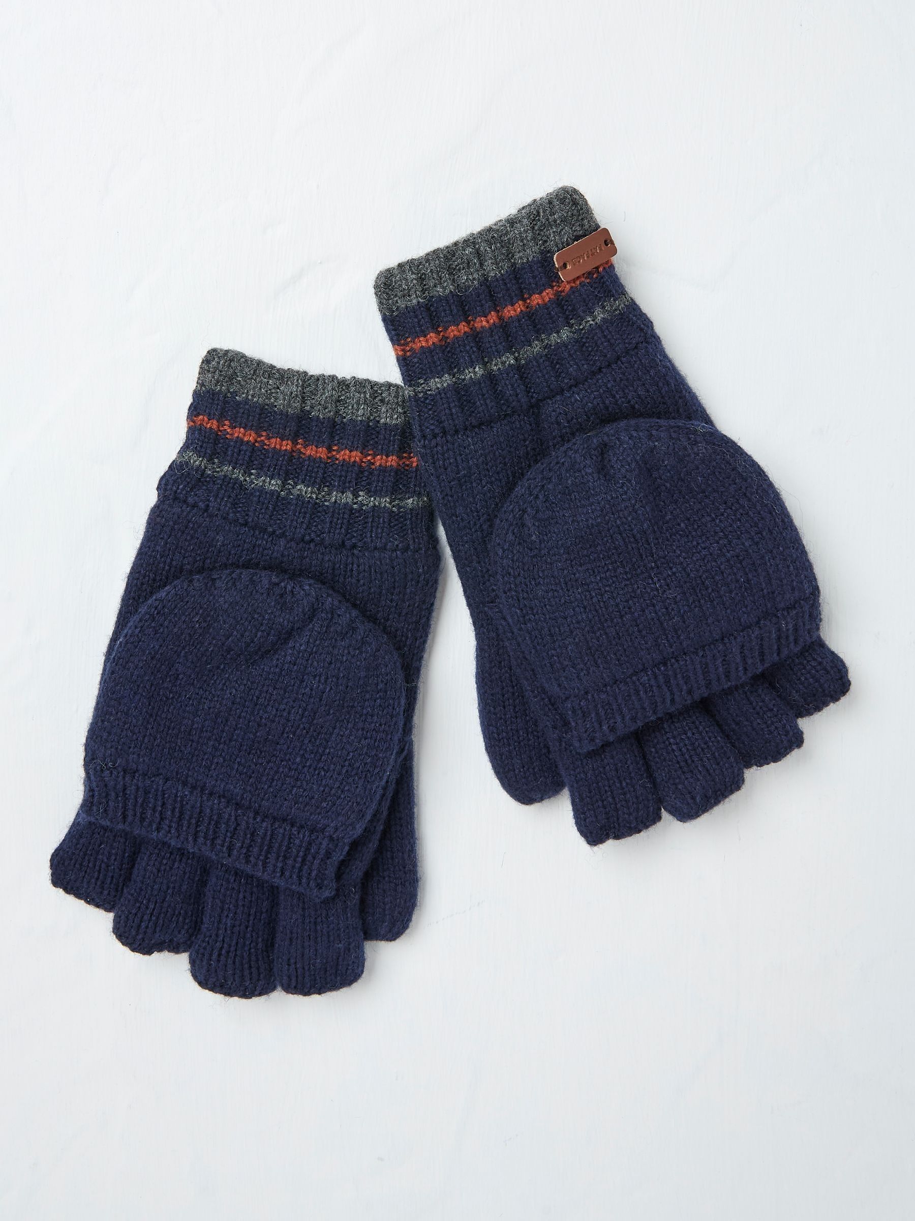 Navy Overflap Gloves - Image 2 of 2