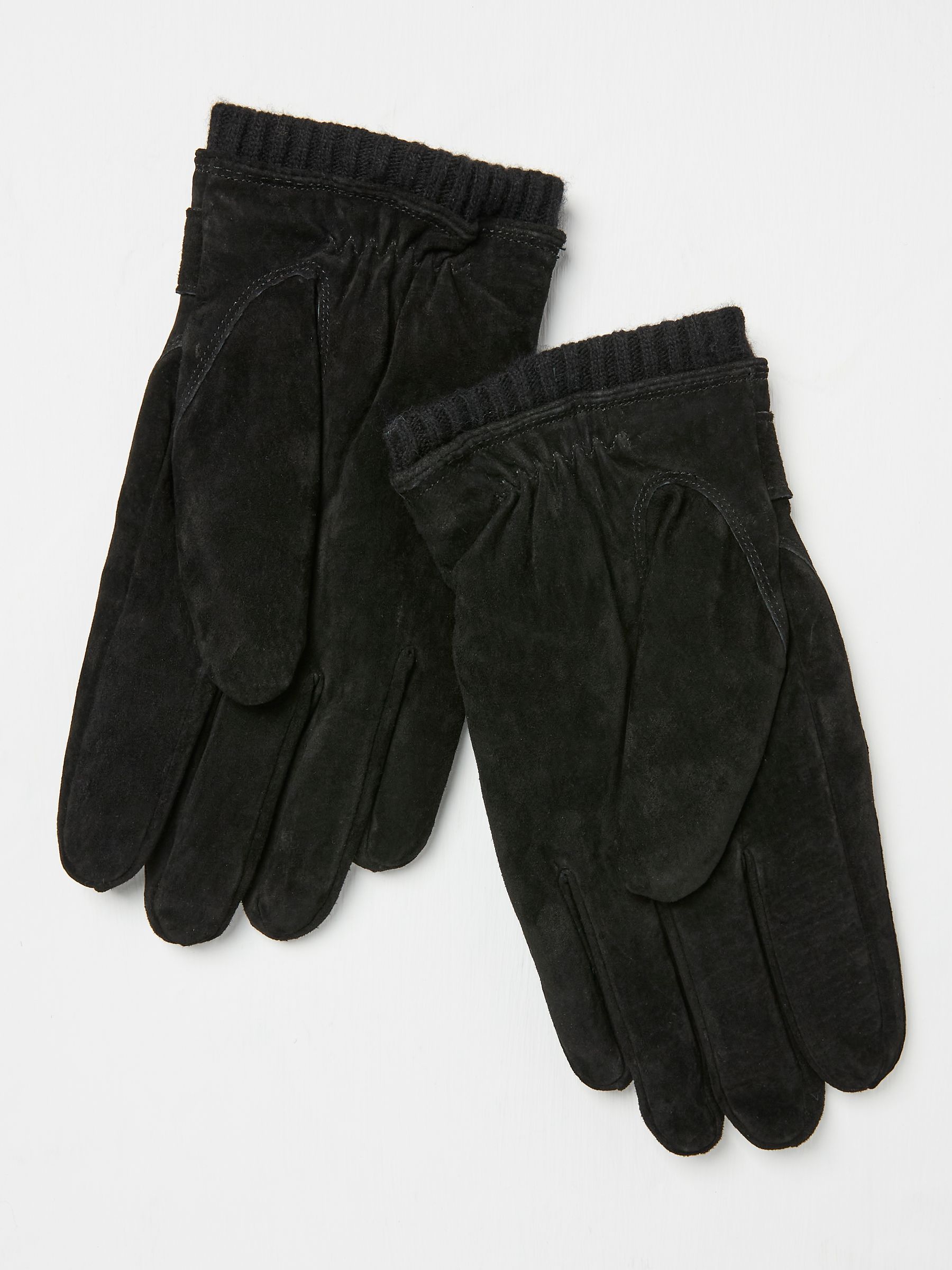 Black Suede Gloves - Image 2 of 3