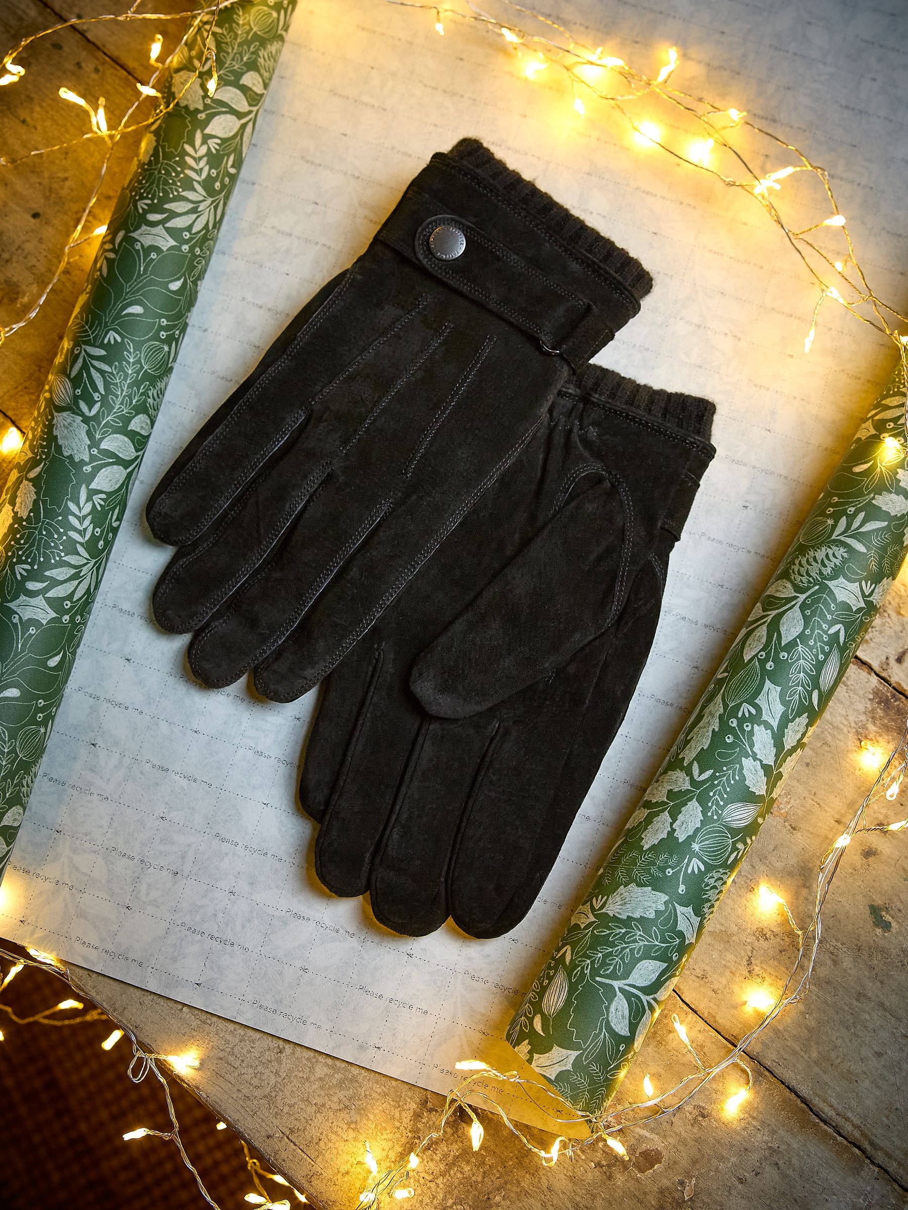 Black Suede Gloves - Image 3 of 3