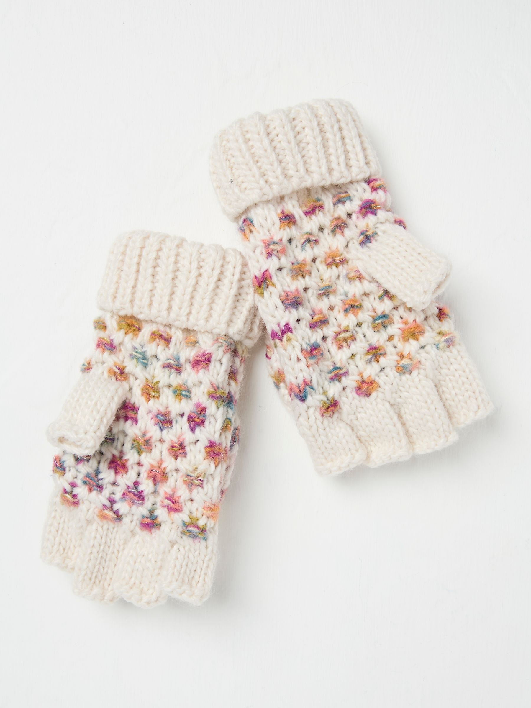 Ivory Spacedye Overflap Gloves - Image 1 of 4