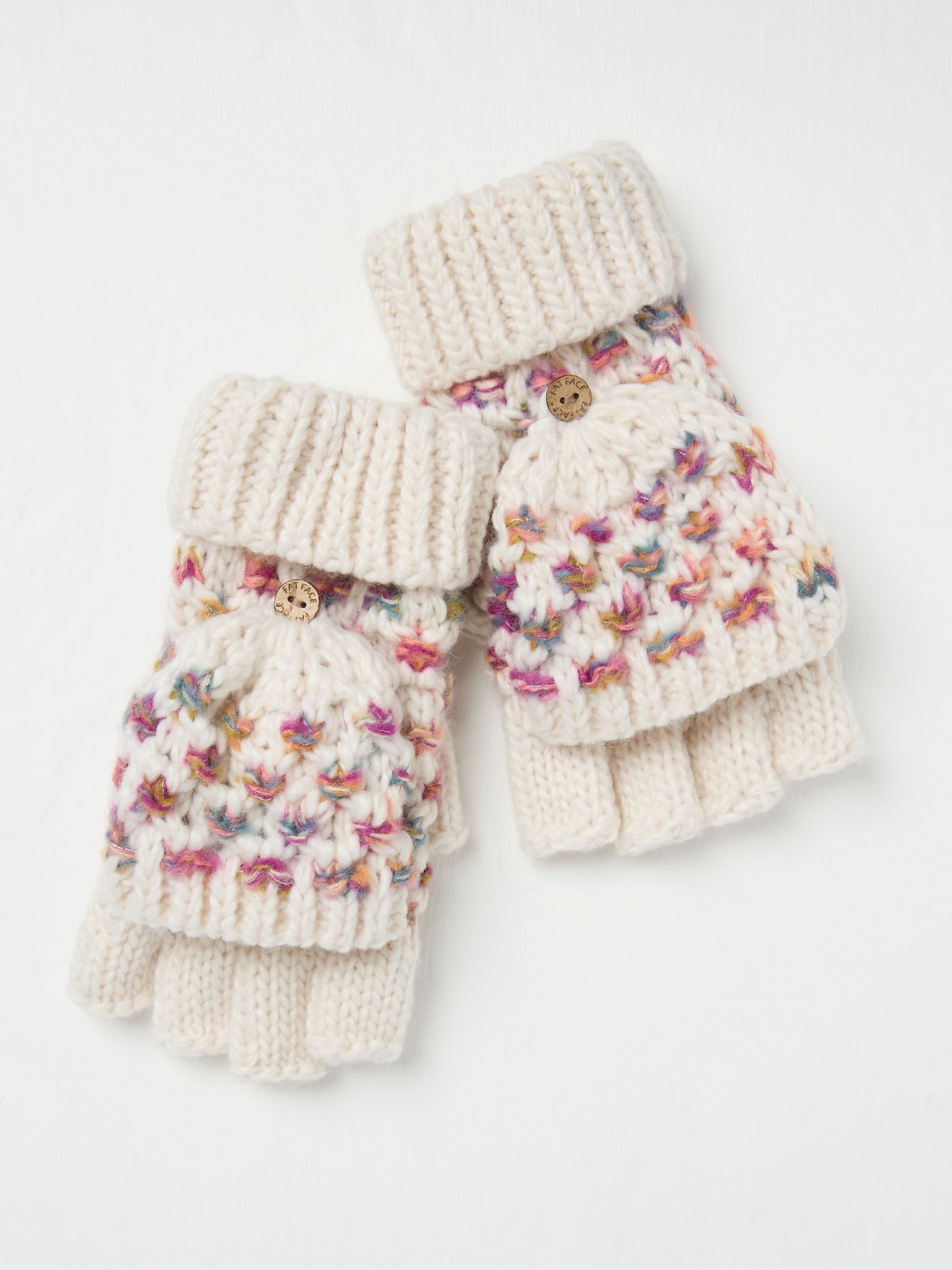Ivory Spacedye Overflap Gloves - Image 2 of 4