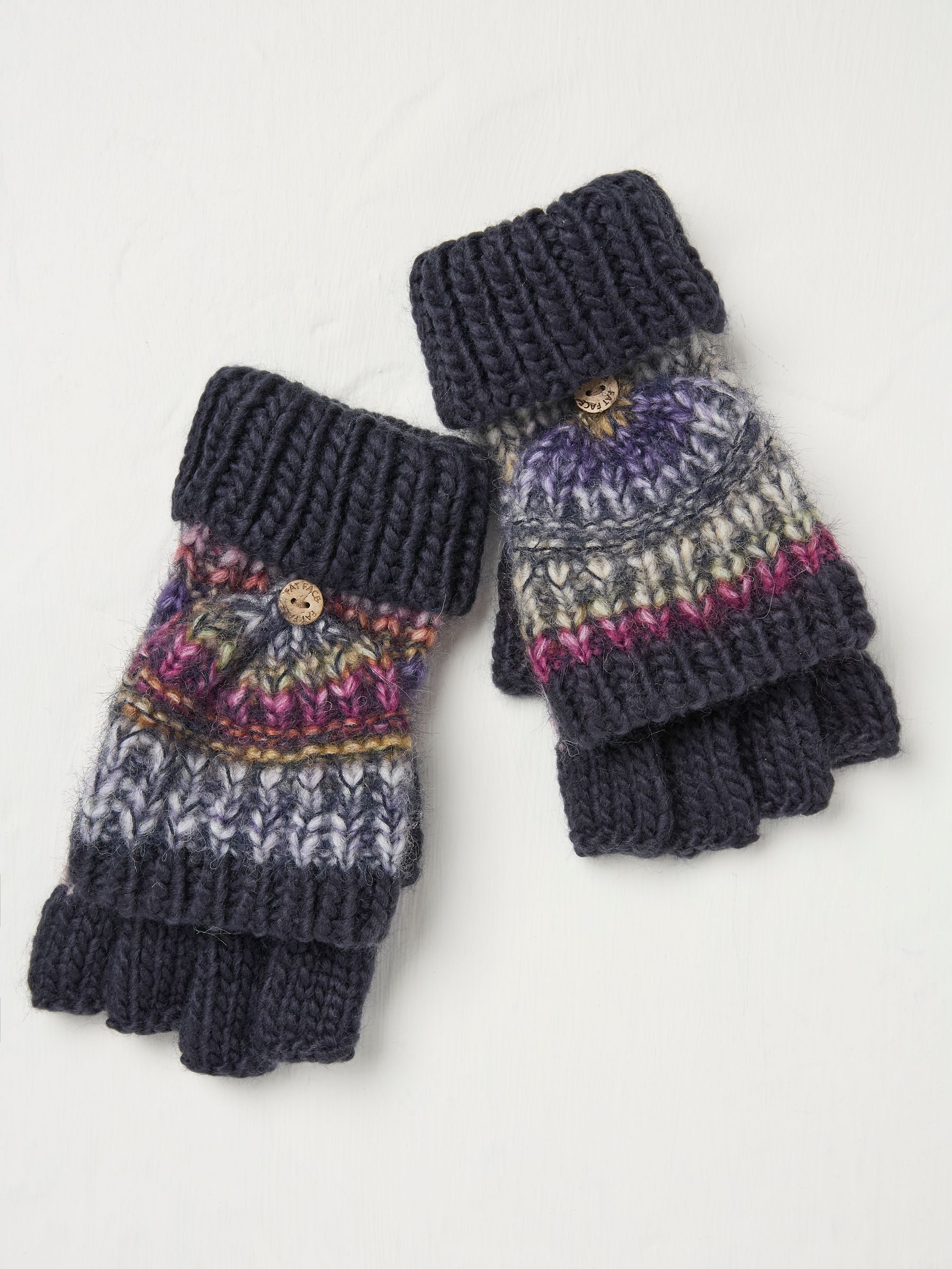 Navy Spacedye Overflap Gloves - Image 1 of 2 Navy Spacedye Overflap Gloves - Image 1 of 2