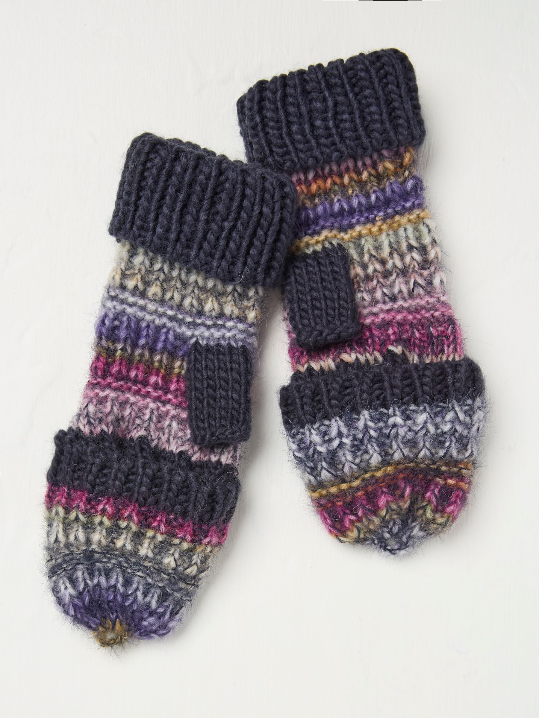 Navy Spacedye Overflap Gloves - Image 2 of 2