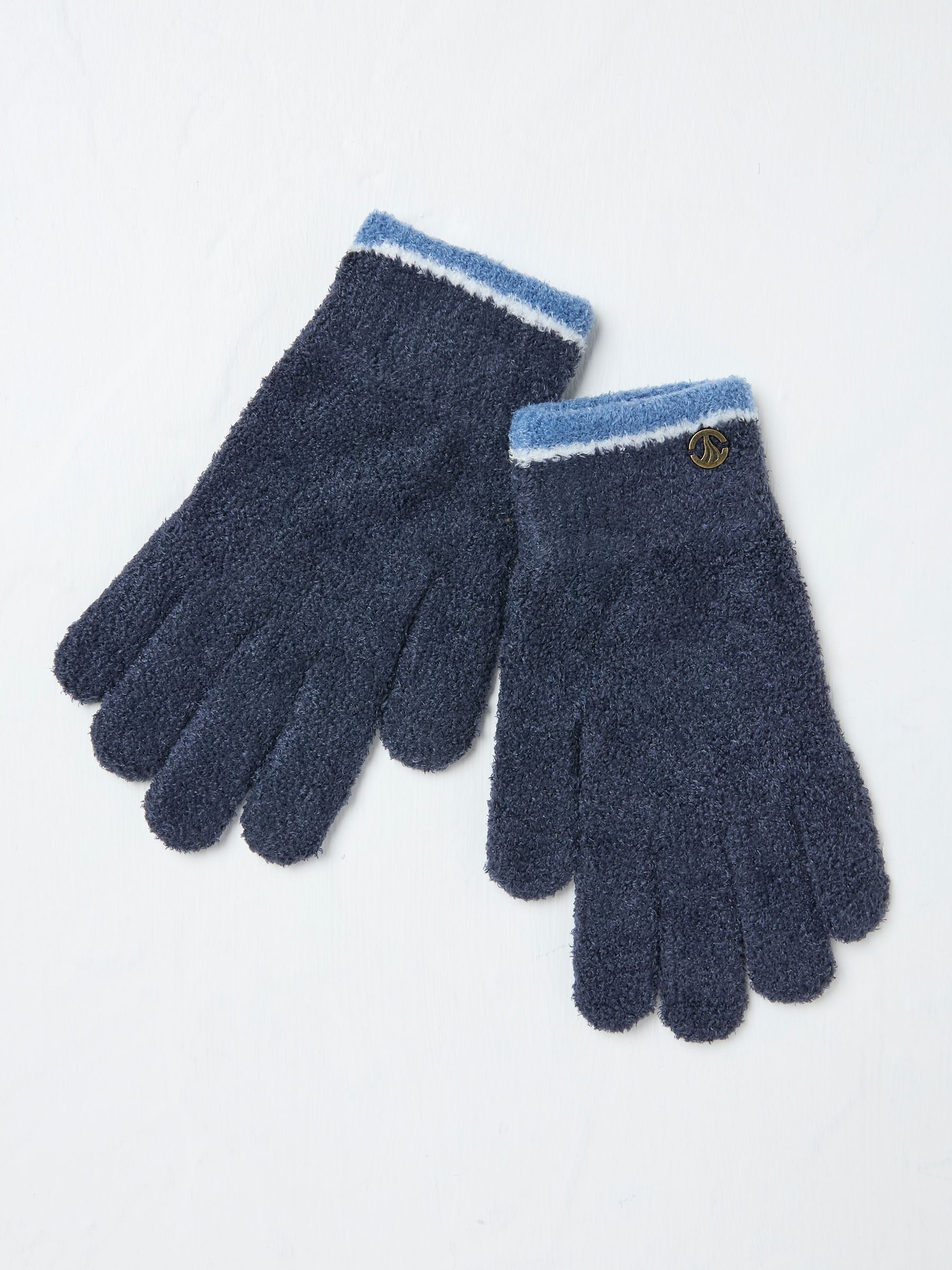 Navy Chenille Gloves | FatFace