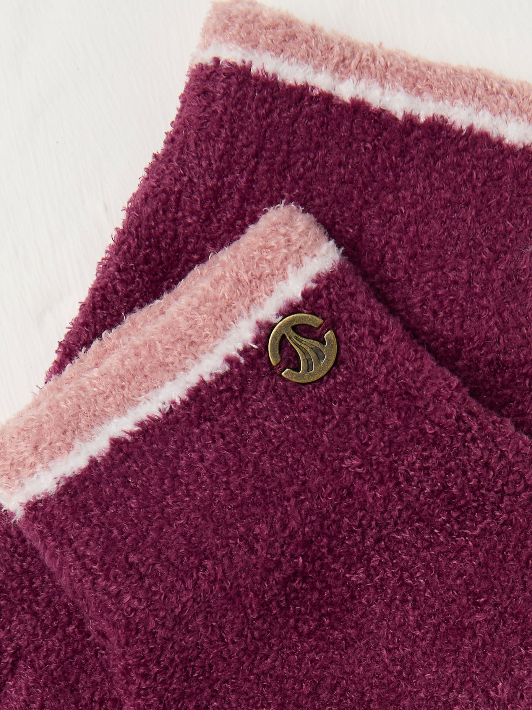 Dark Red Chenille Gloves - Image 2 of 2