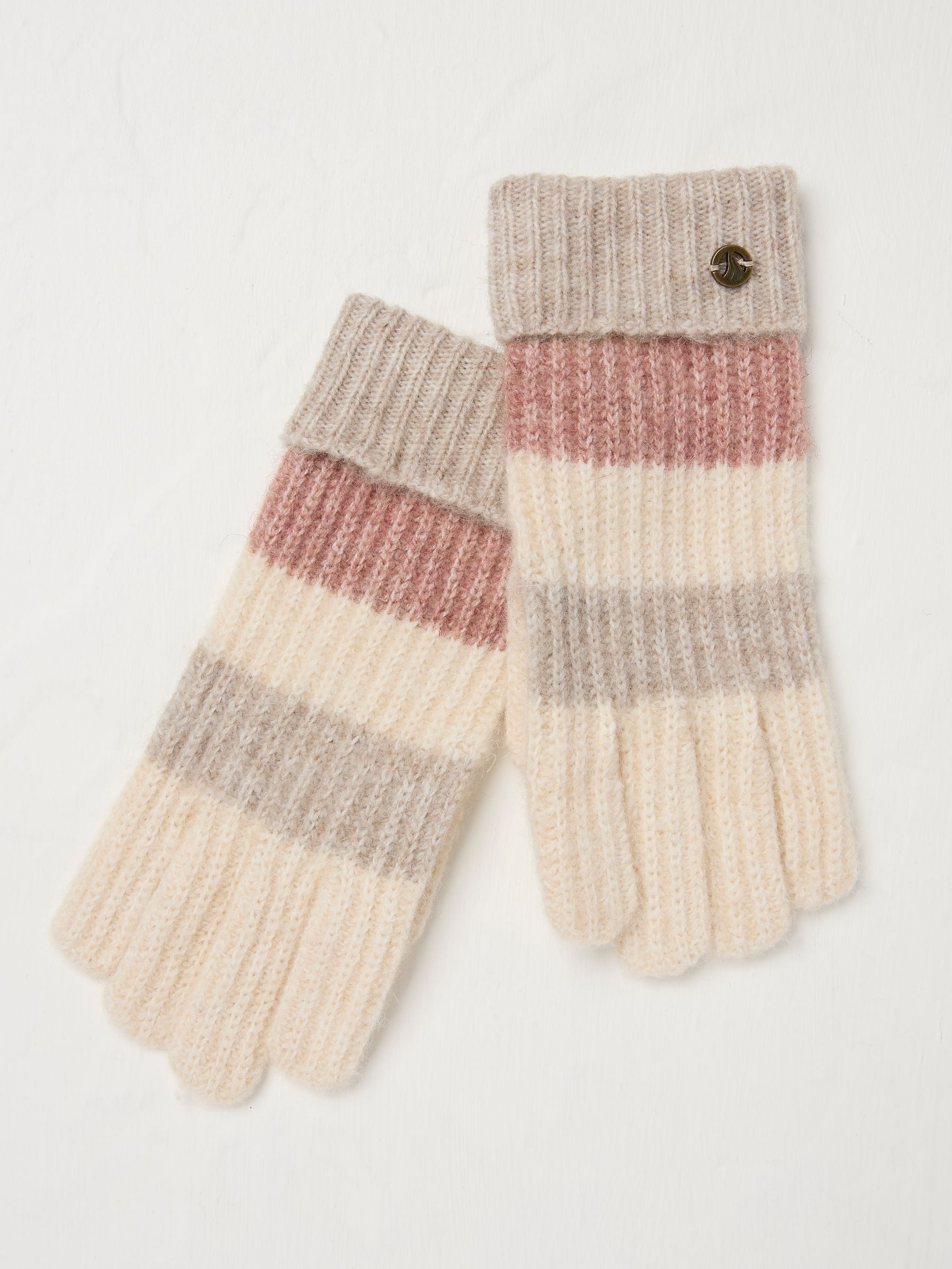 Natural Colourblock Gloves - Image 1 of 2