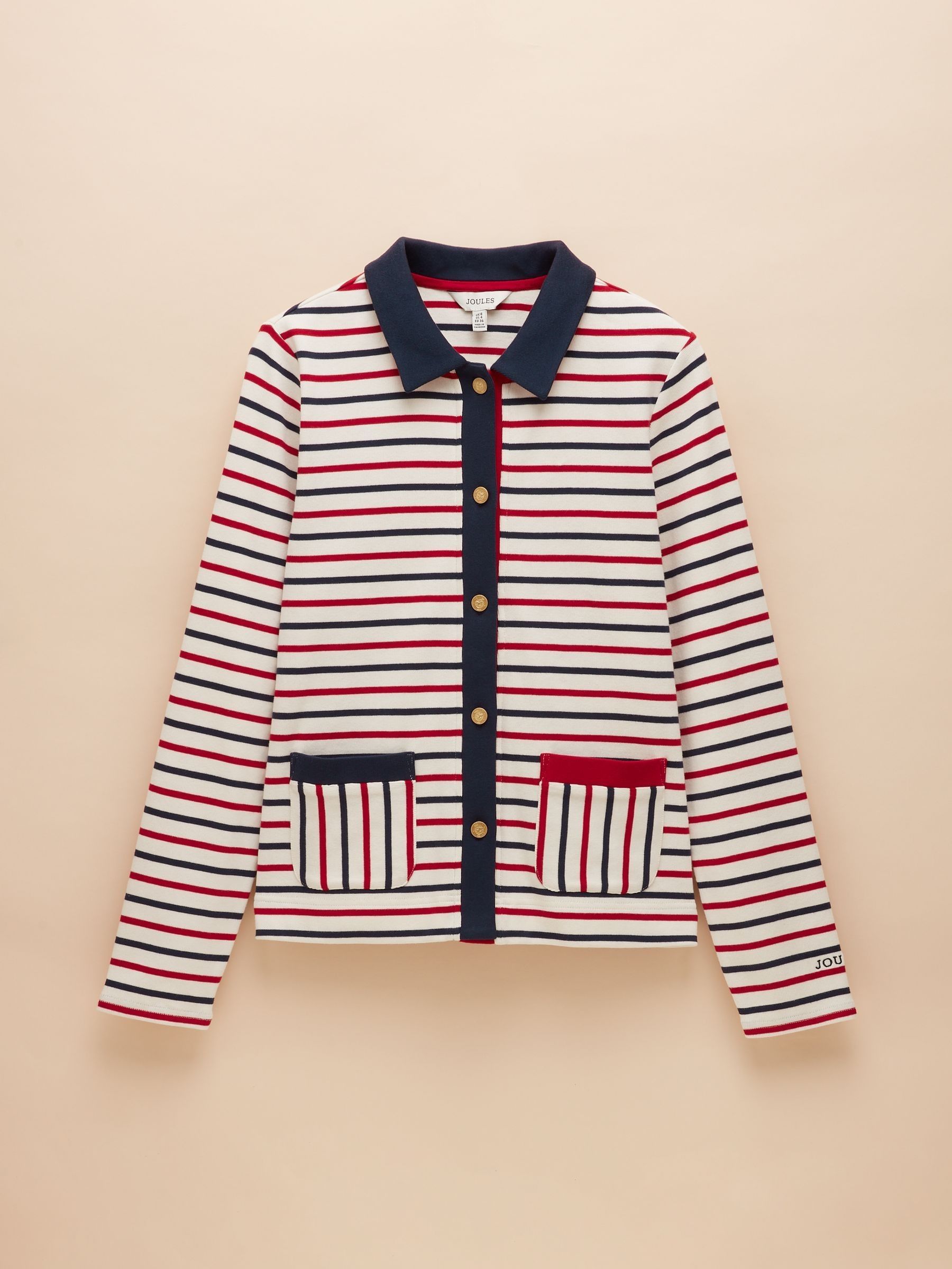 Harbour Blue & Red Jersey Cardigan - Image 7 of 9