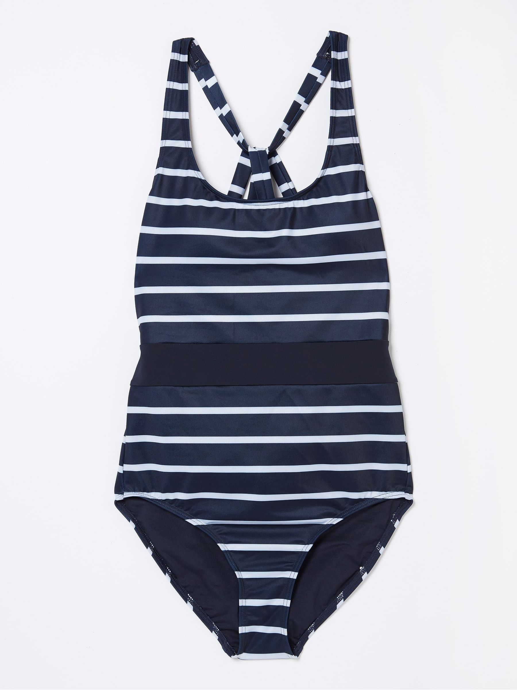 Blue Tummy Control Breton Swimsuit - Image 1 of 1
