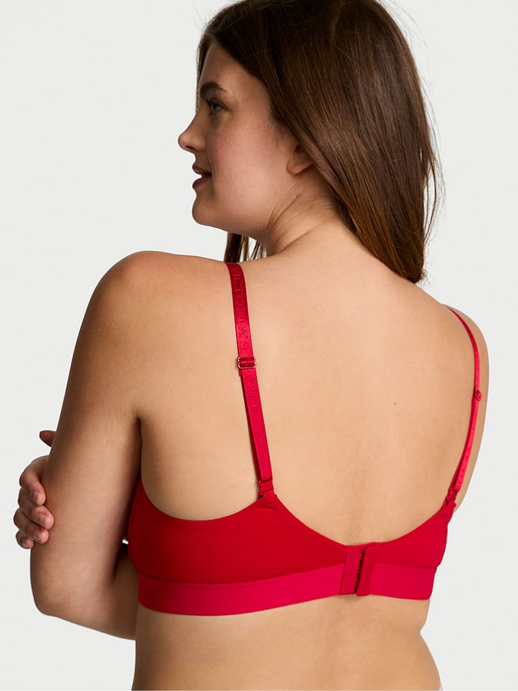 Lipstick Red Push Up Shine Patch Bra - Image 2 of 4