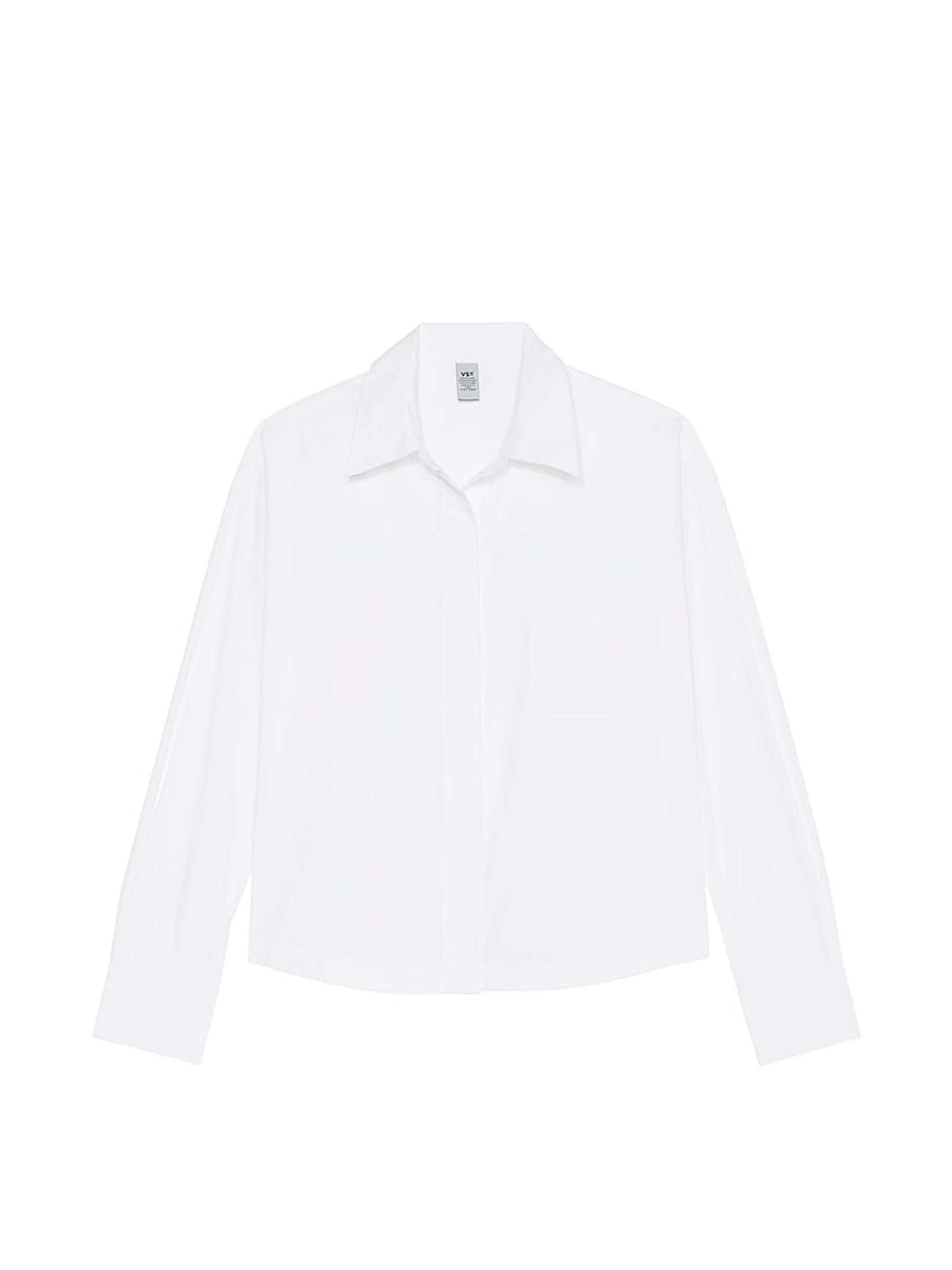 White Cropped Poplin Shirt - Image 3 of 3