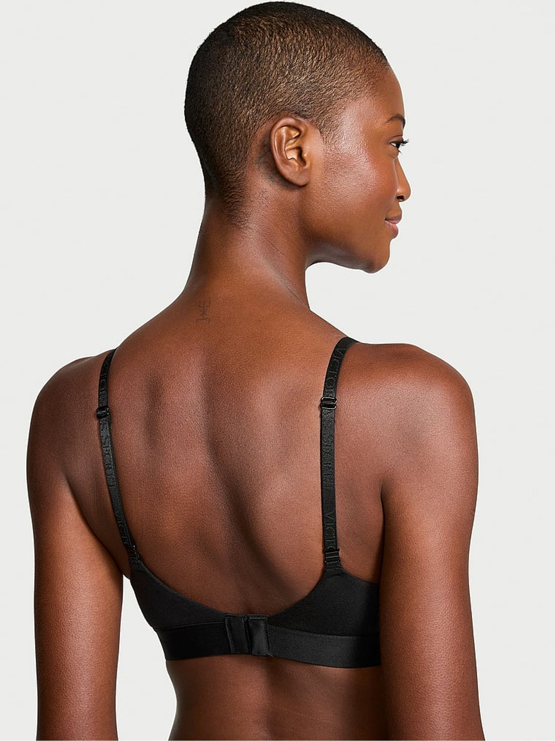 Black Lightly Lined Demi Shine Patch Bra - Image 2 of 3