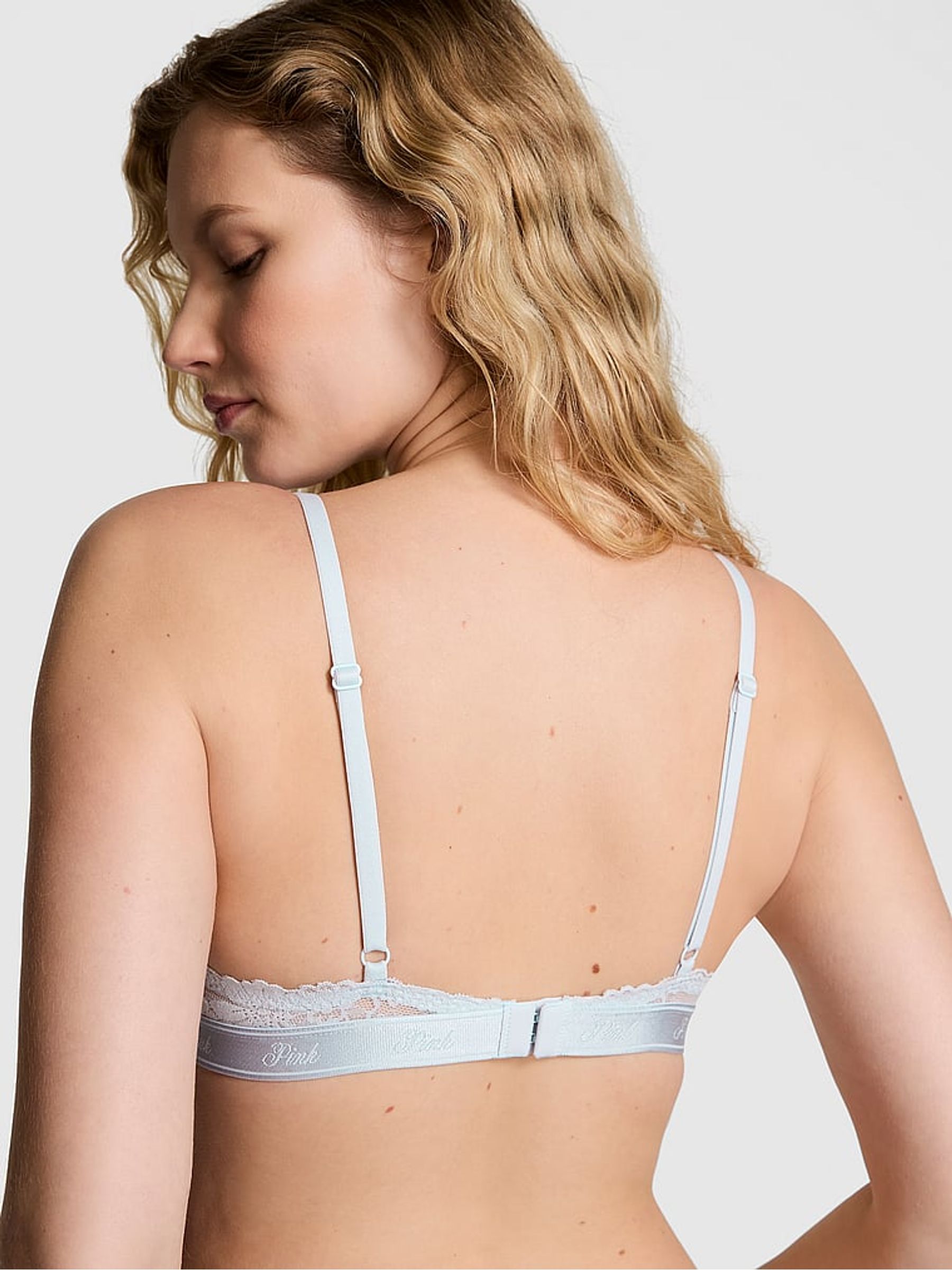 Hydrangea Blue Diamante Plunge Lace Bra - Image 2 of 3