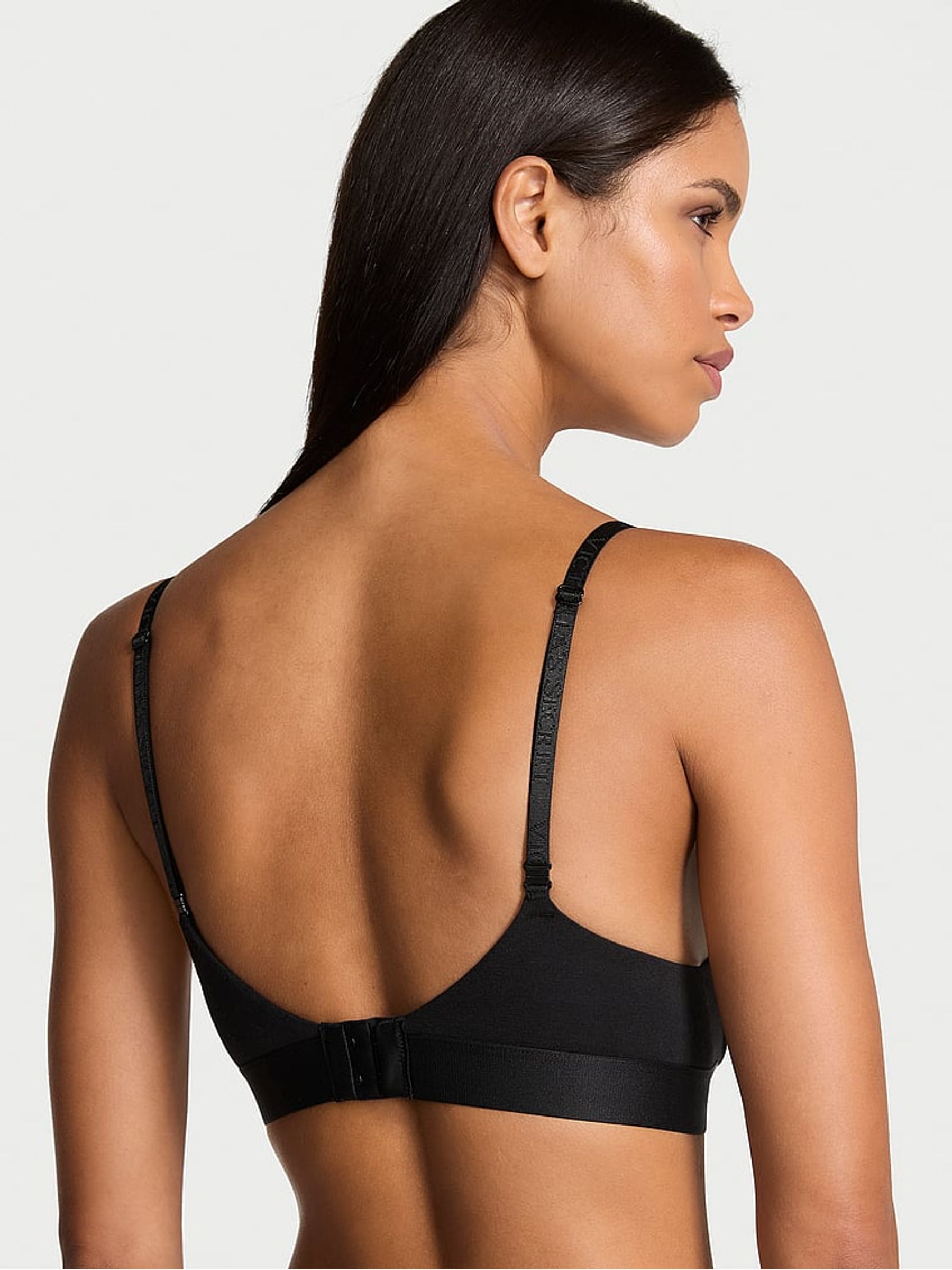 Black Push Up Shine Patch Bra - Image 2 of 3