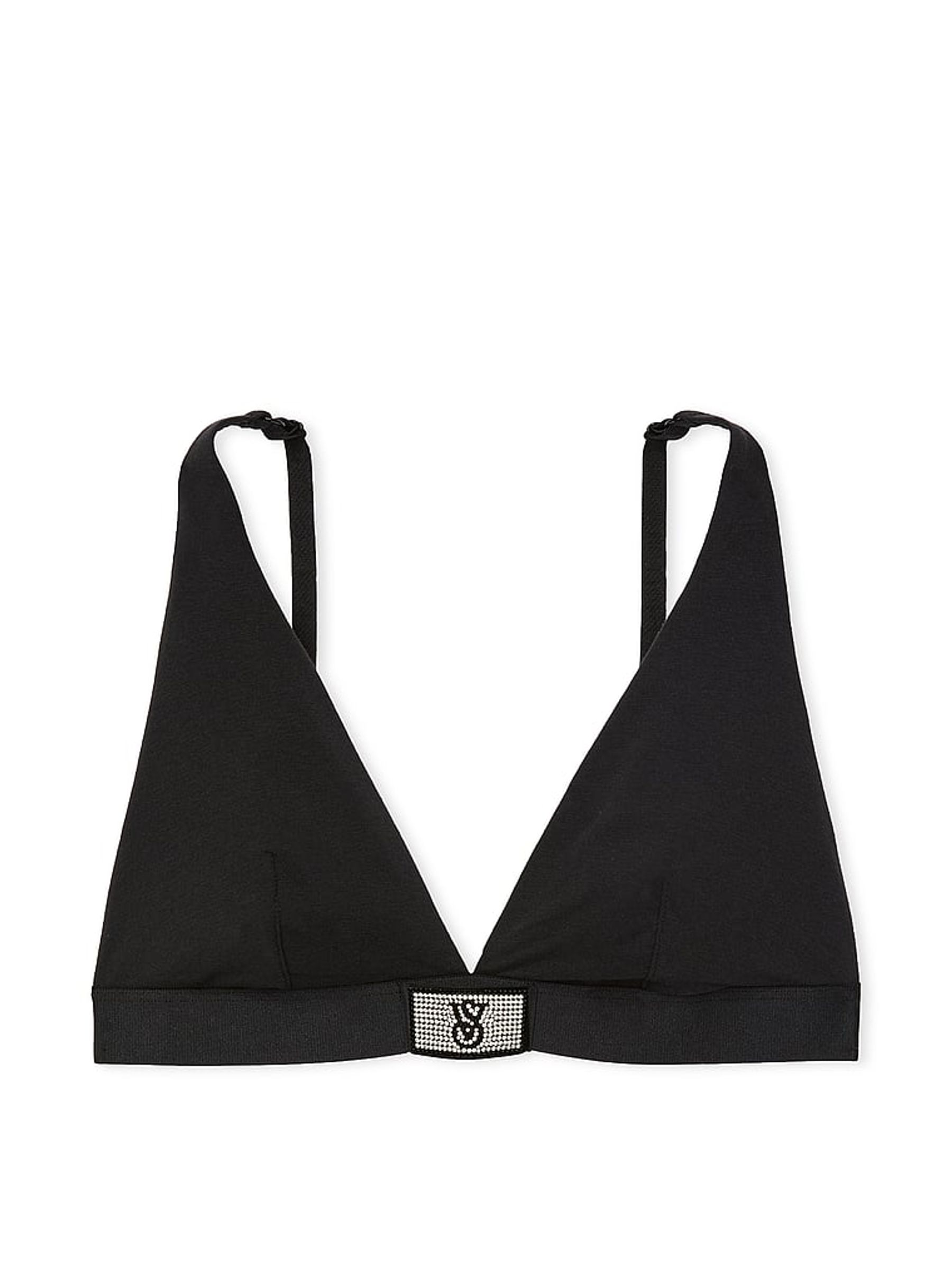 Black Shine Patch Bralette - Image 3 of 4
