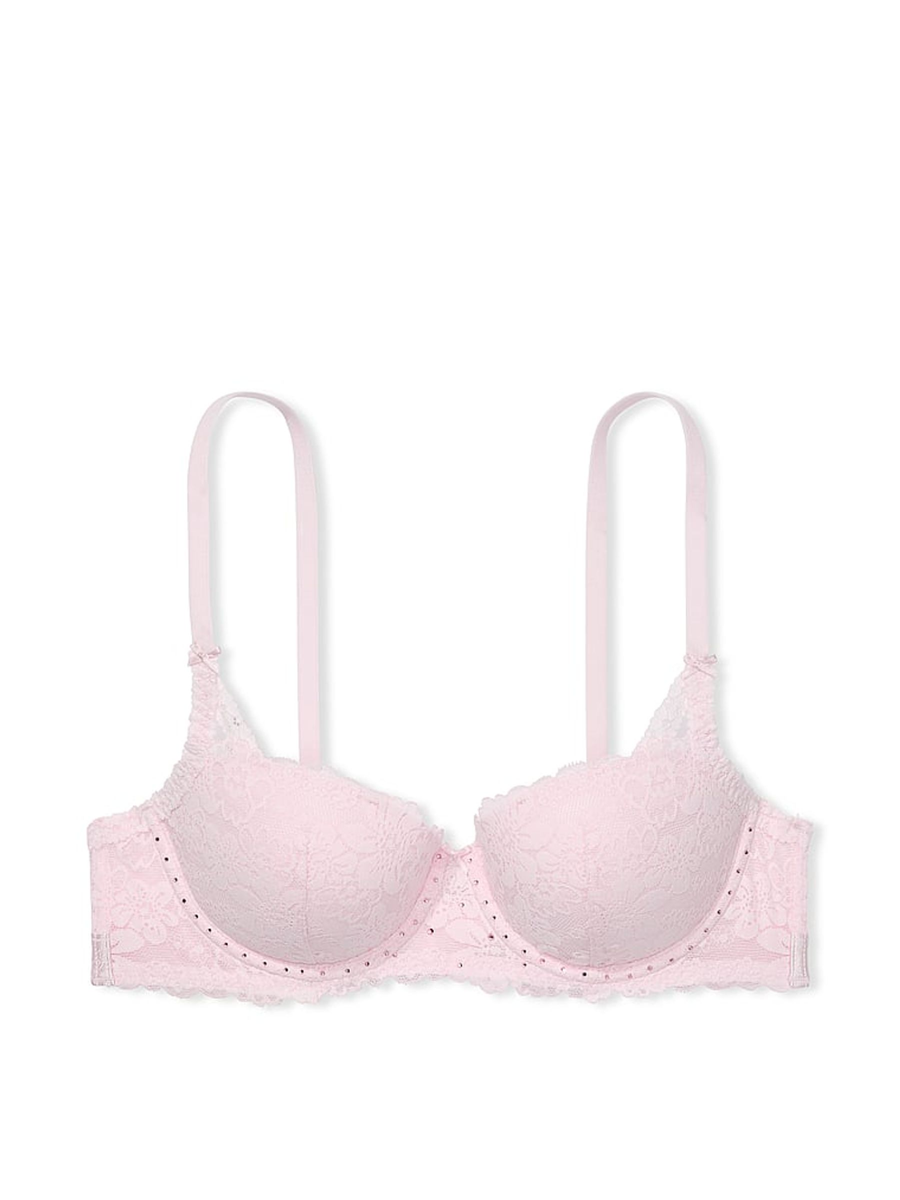 Pink Tulip Diamante Balcony Lace Bra - Image 4 of 4