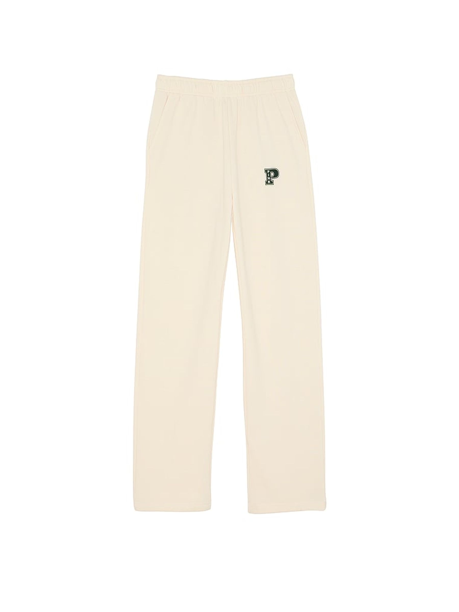 White Shell Straight Leg Fleece Joggers - Image 3 of 3