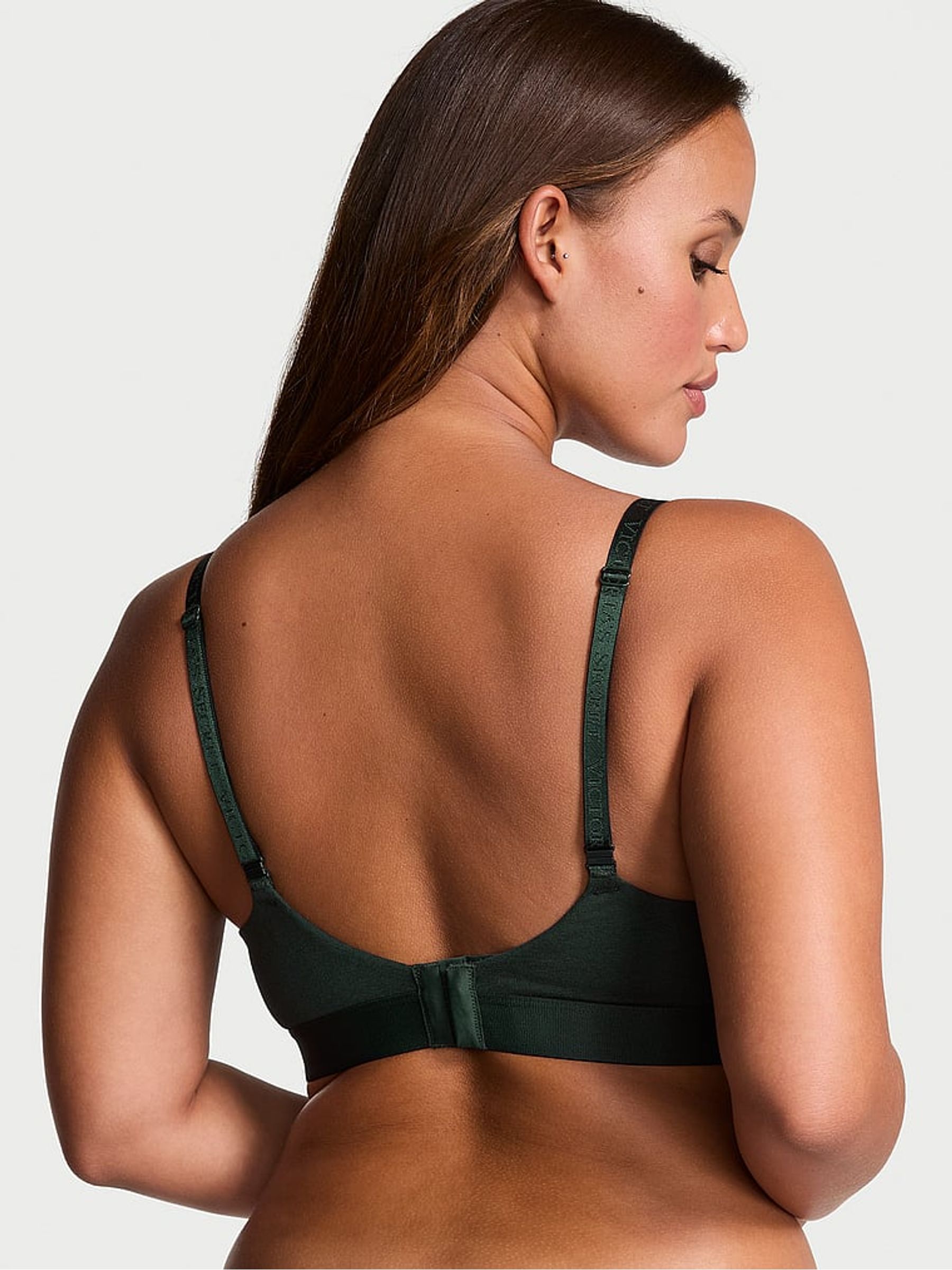 Botanical Green Non Wired Lightly Lined Shine Patch Bra - Image 2 of 3