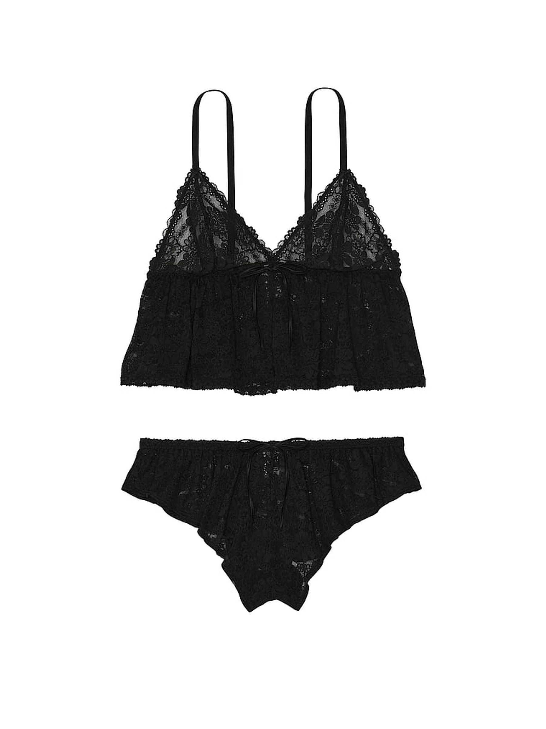 Black Lace Cami Pyjama Set - Image 3 of 3