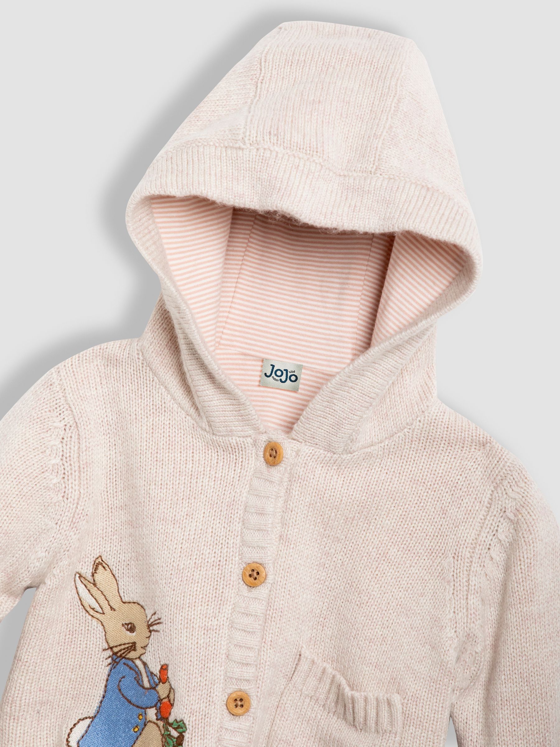 Neutral Baby Peter Rabbit Cosy Hooded Cardigan - Image 3 of 4