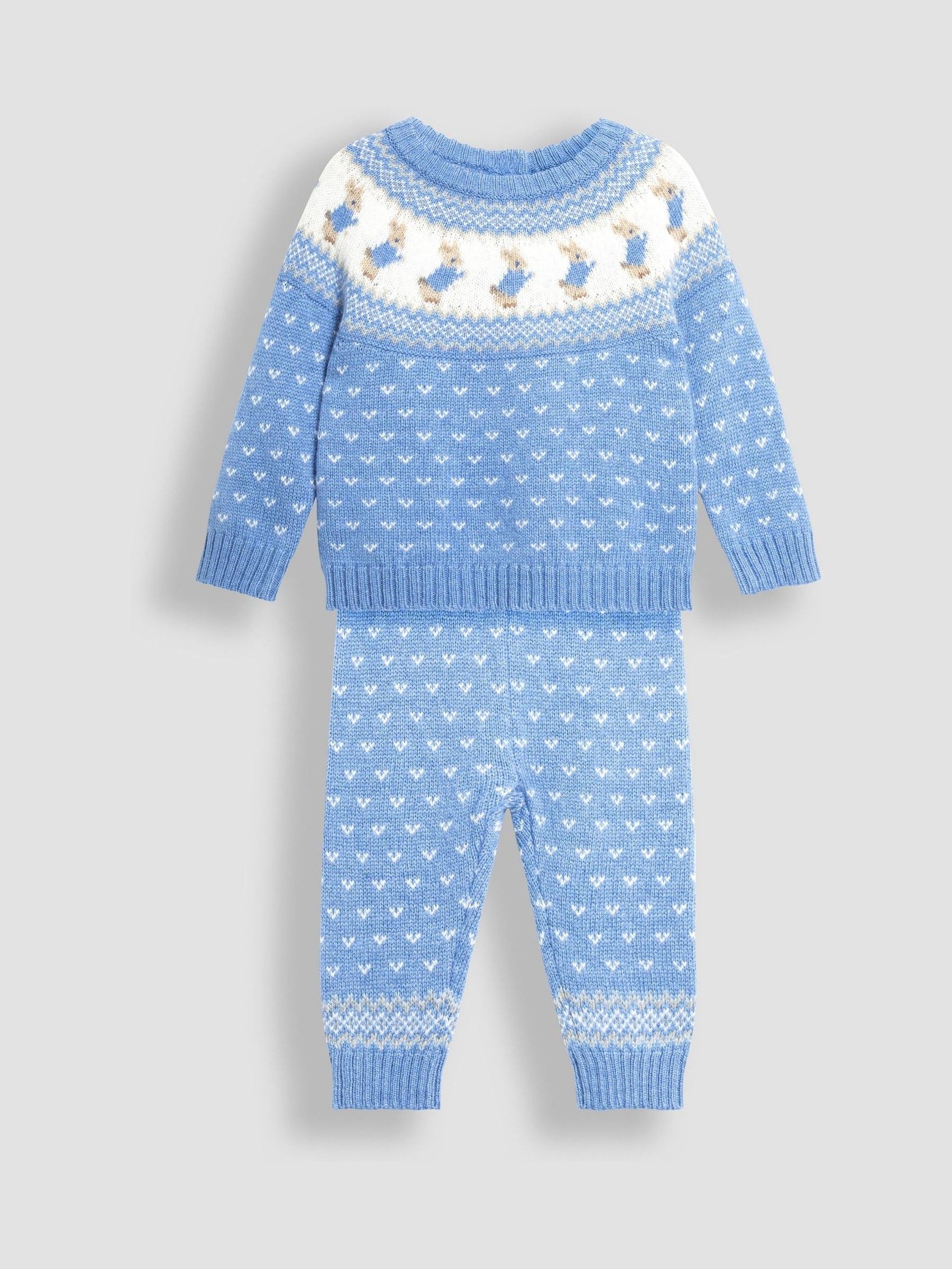Blue Peter Rabbit Fairisle Pattern Baby Knit Set - Image 1 of 5