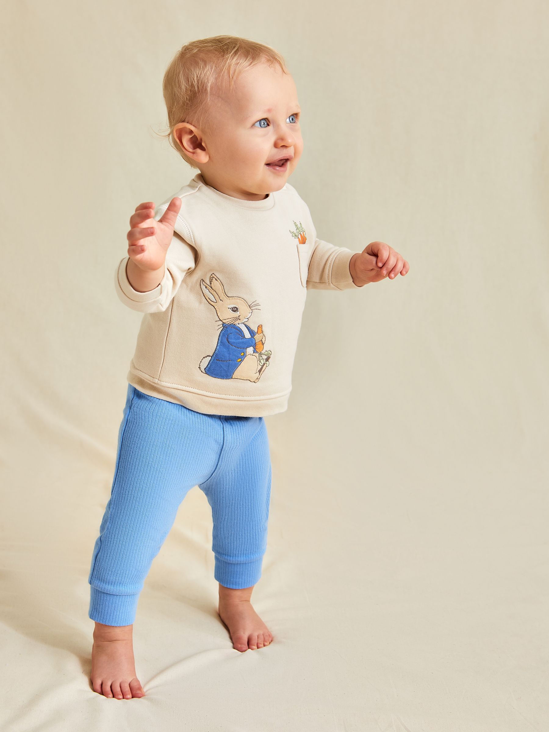 Cream Peter Rabbit Sweatshirt And Cosy Trousers Set - Image 8 of 10