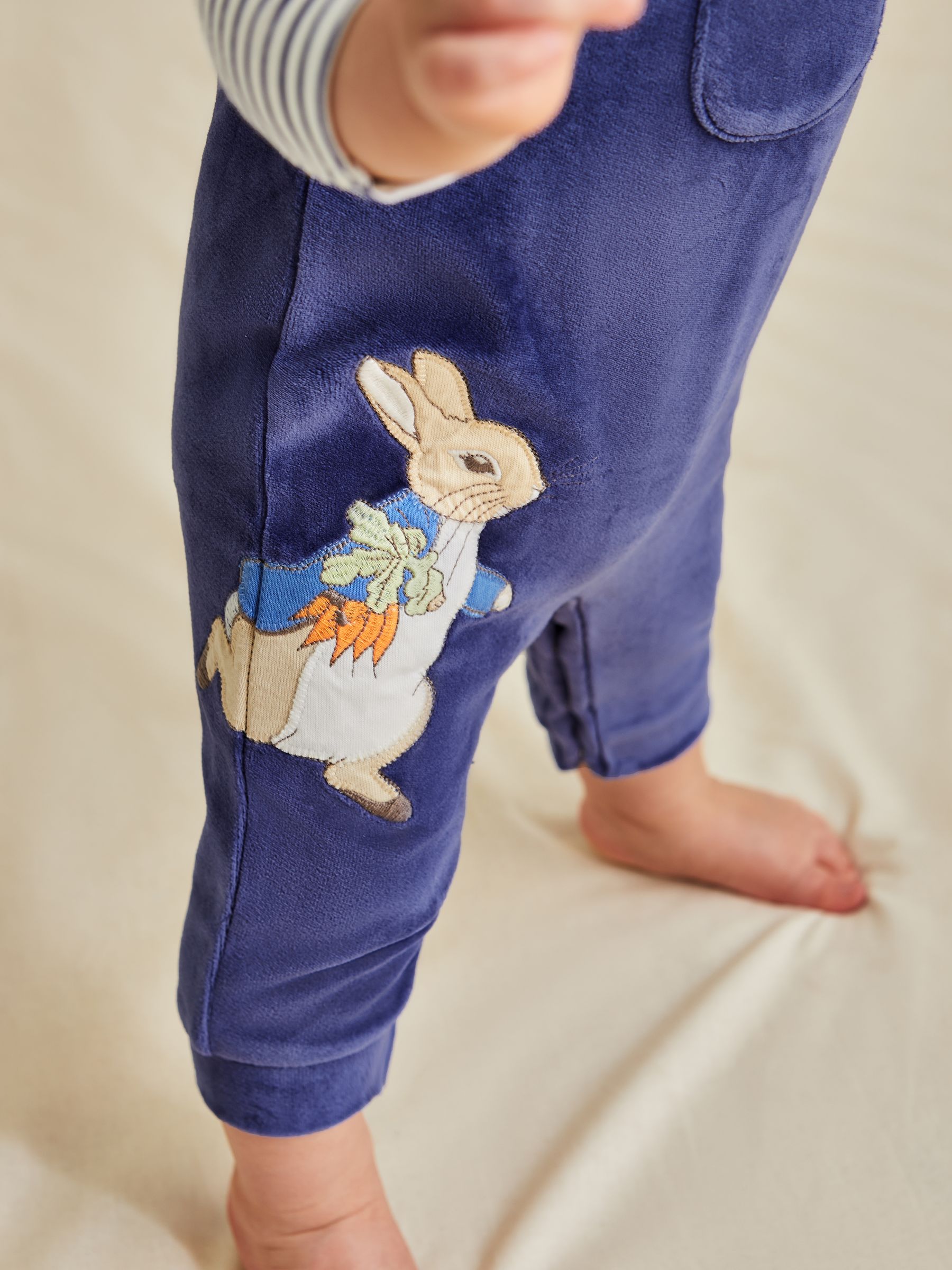 Navy Velour Dungarees & Top Set - Image 10 of 10