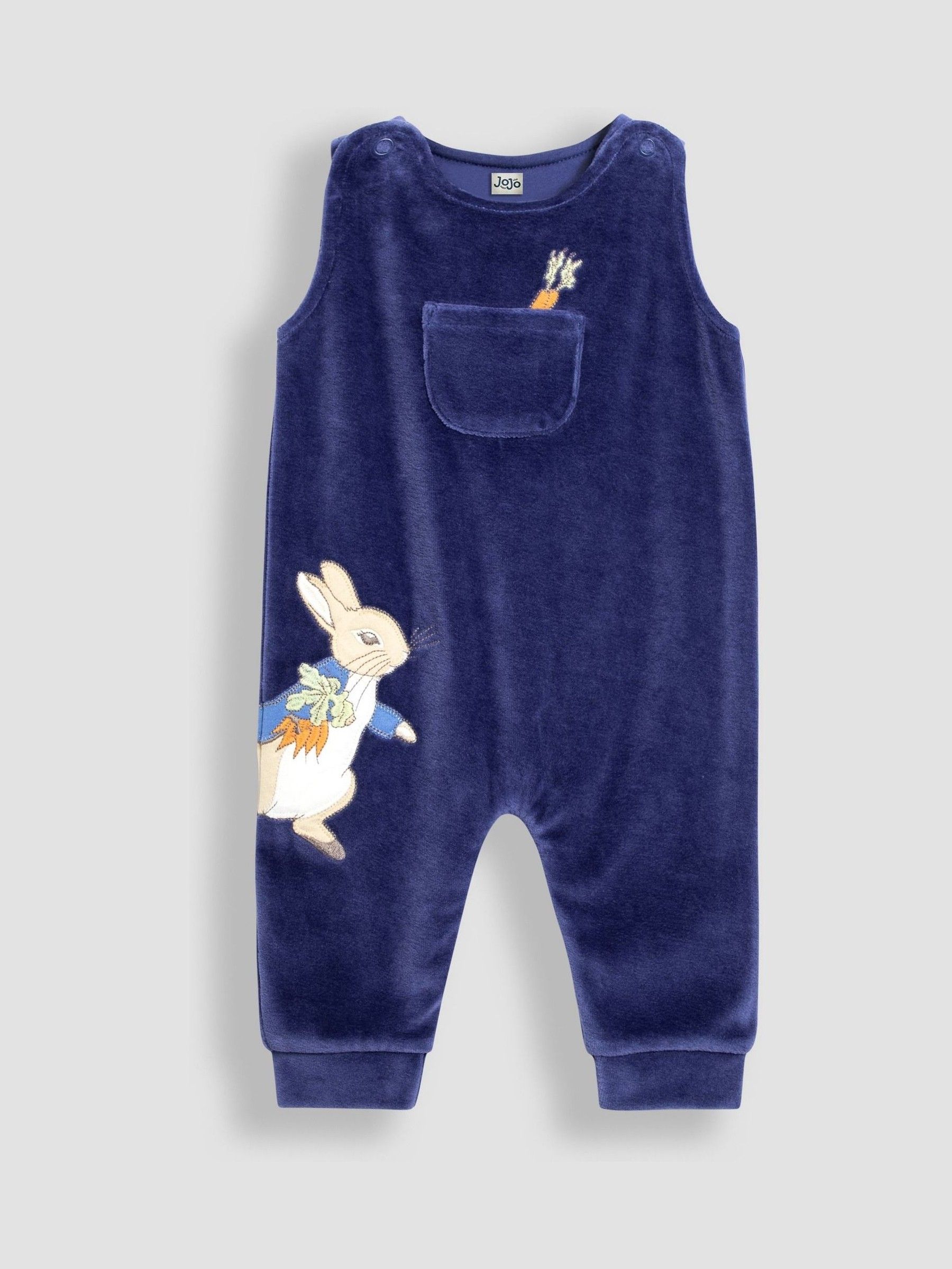 Navy Velour Dungarees & Top Set - Image 2 of 10