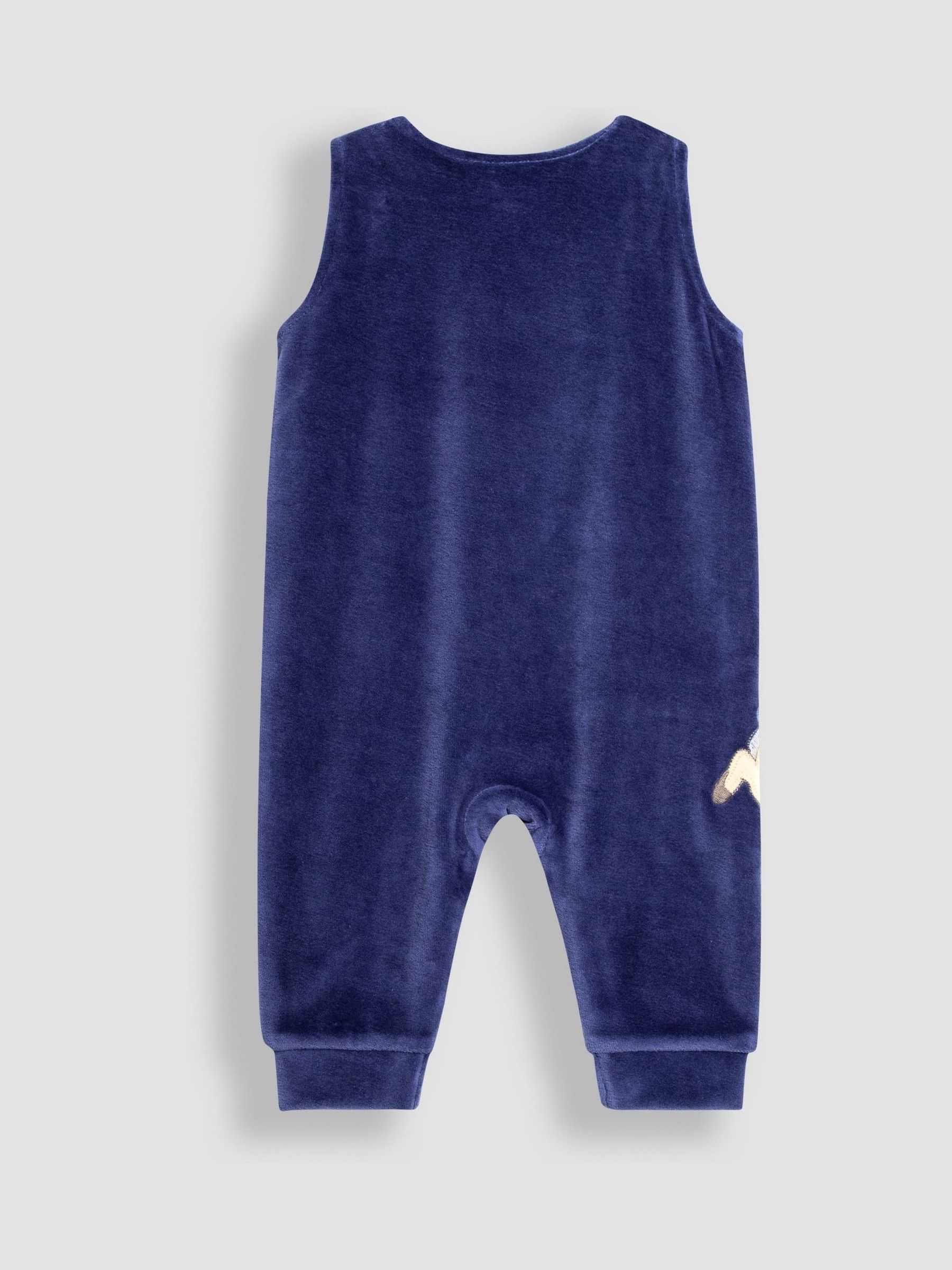 Navy Velour Dungarees & Top Set - Image 3 of 10